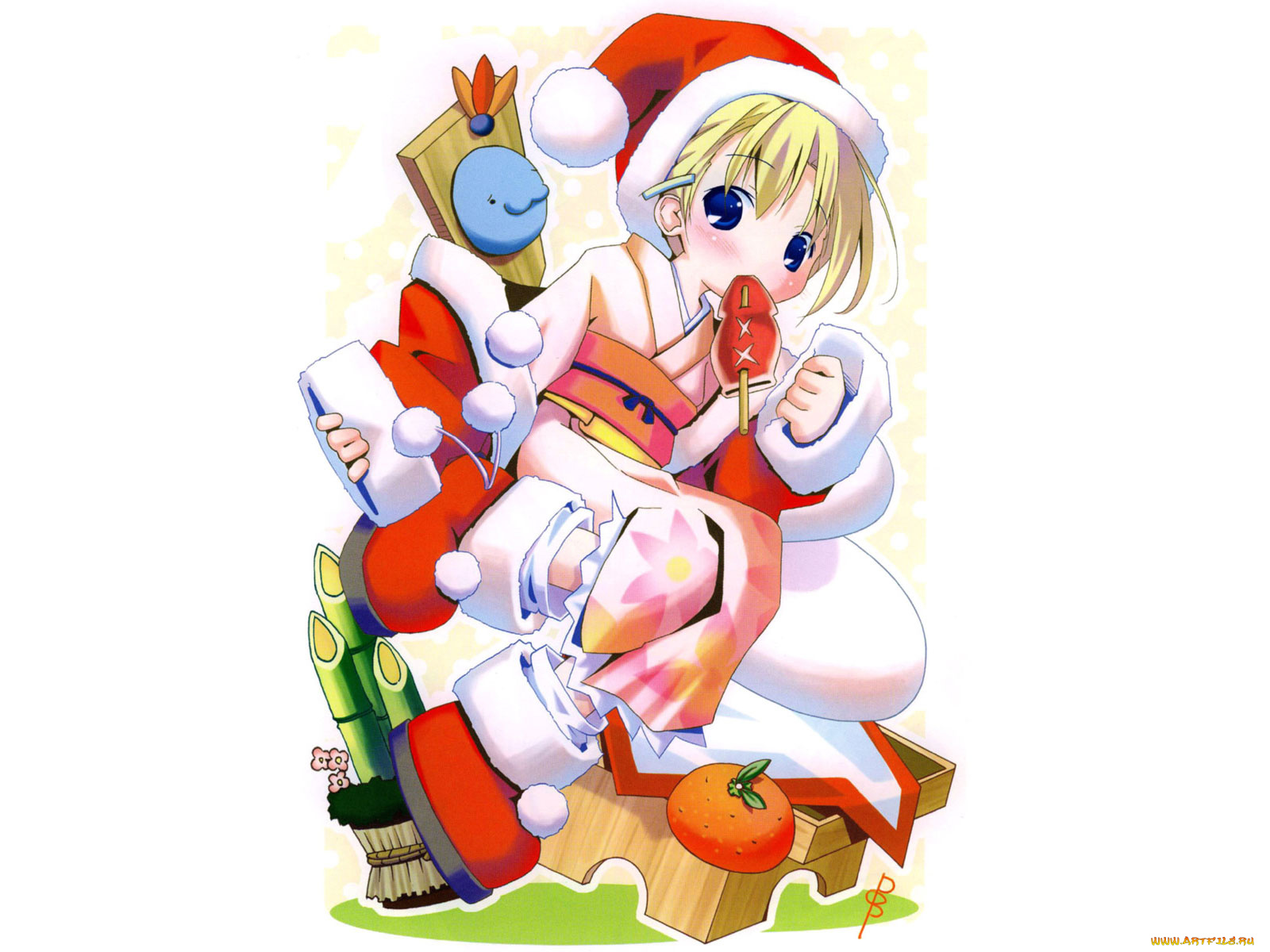 аниме, merry, chrismas, winter