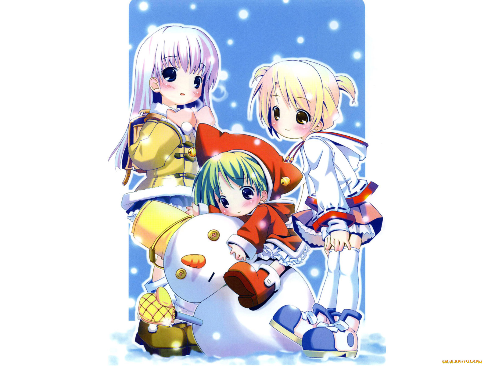 аниме, merry, chrismas, winter