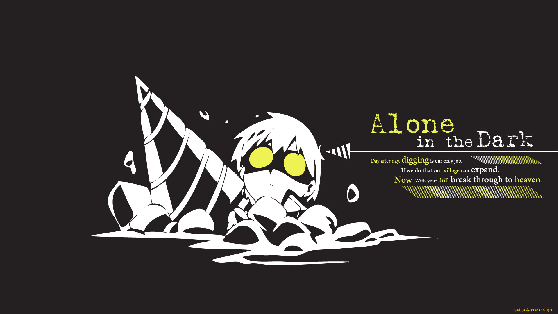 аниме, tengen, toppa, gurren, lagann, simon