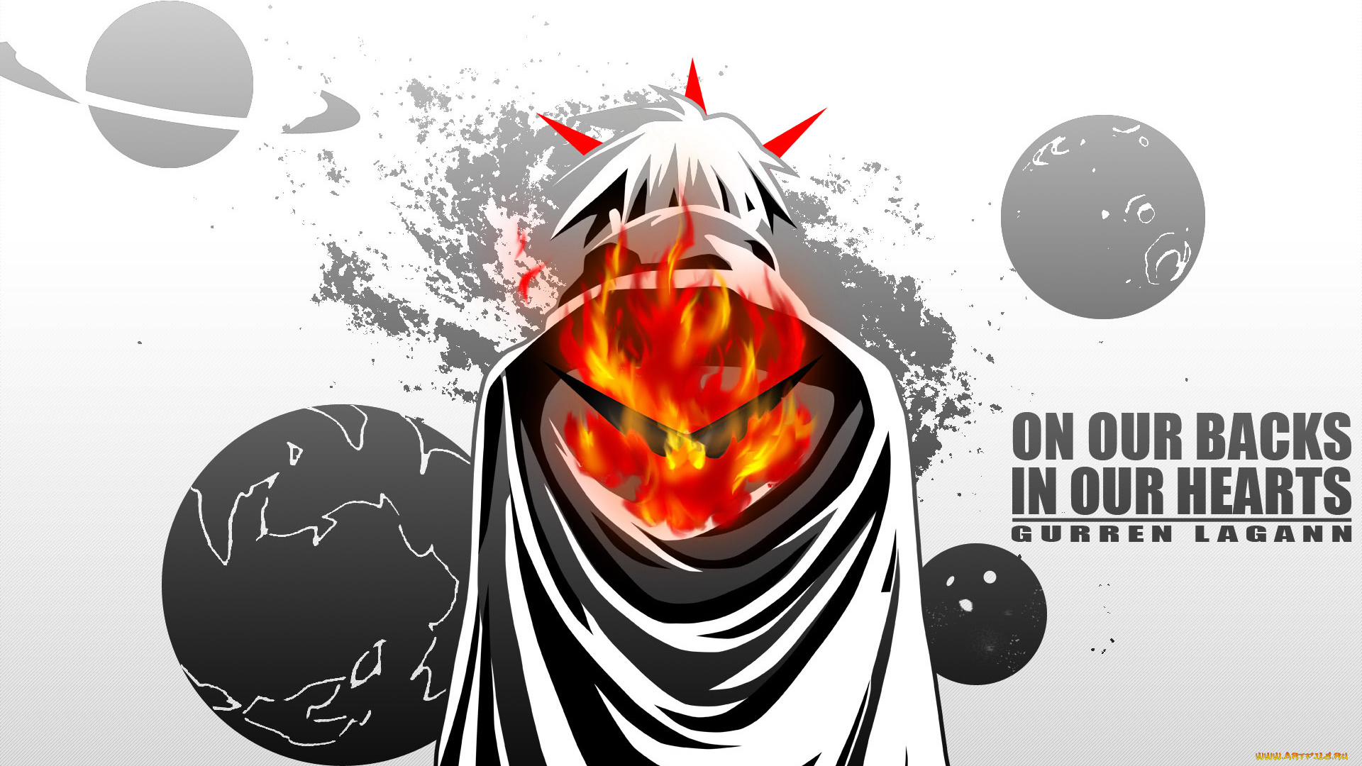 аниме, tengen, toppa, gurren, lagann, simon