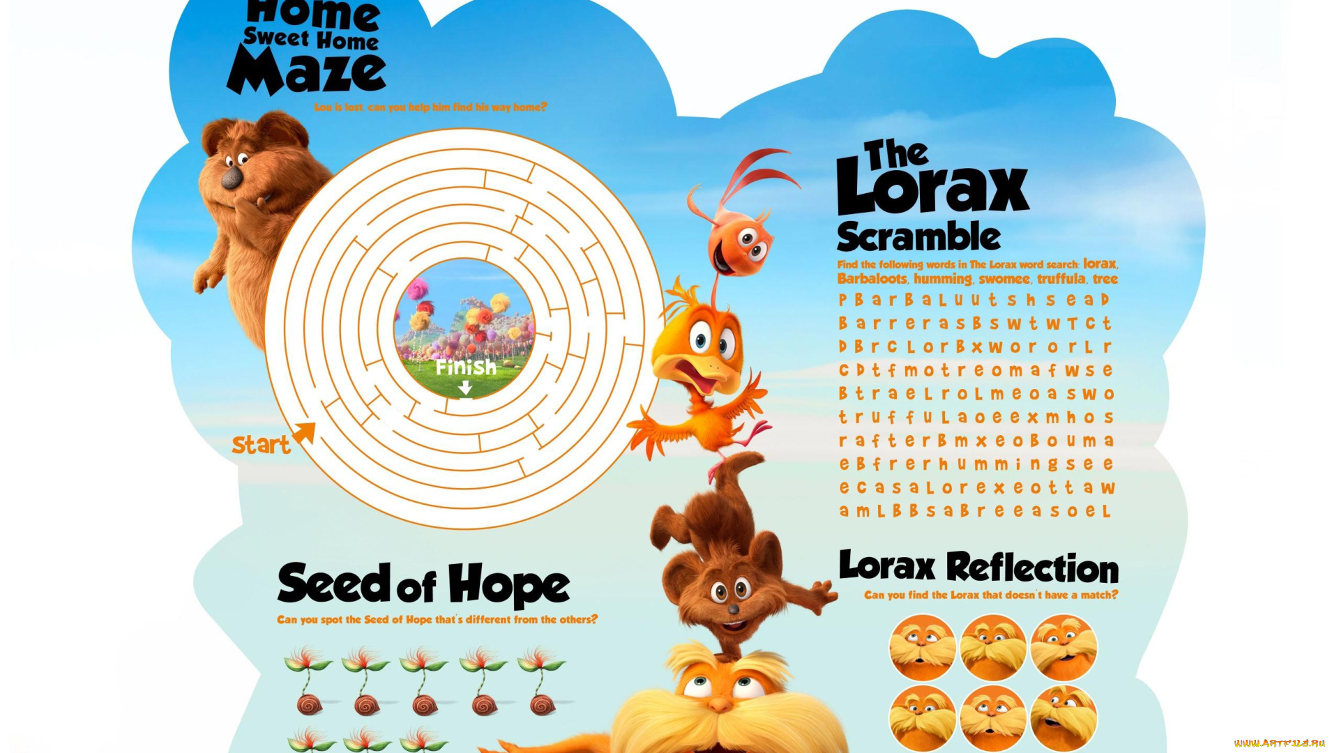 мультфильмы, dr, seuss`, the, lorax, лоракс