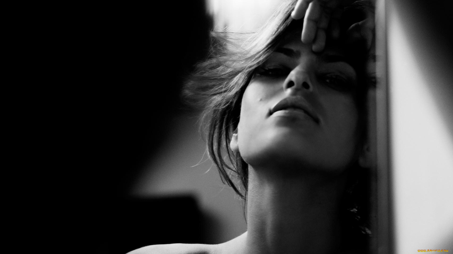 Eva, Mendes, девушки, , , черно-белое, фото