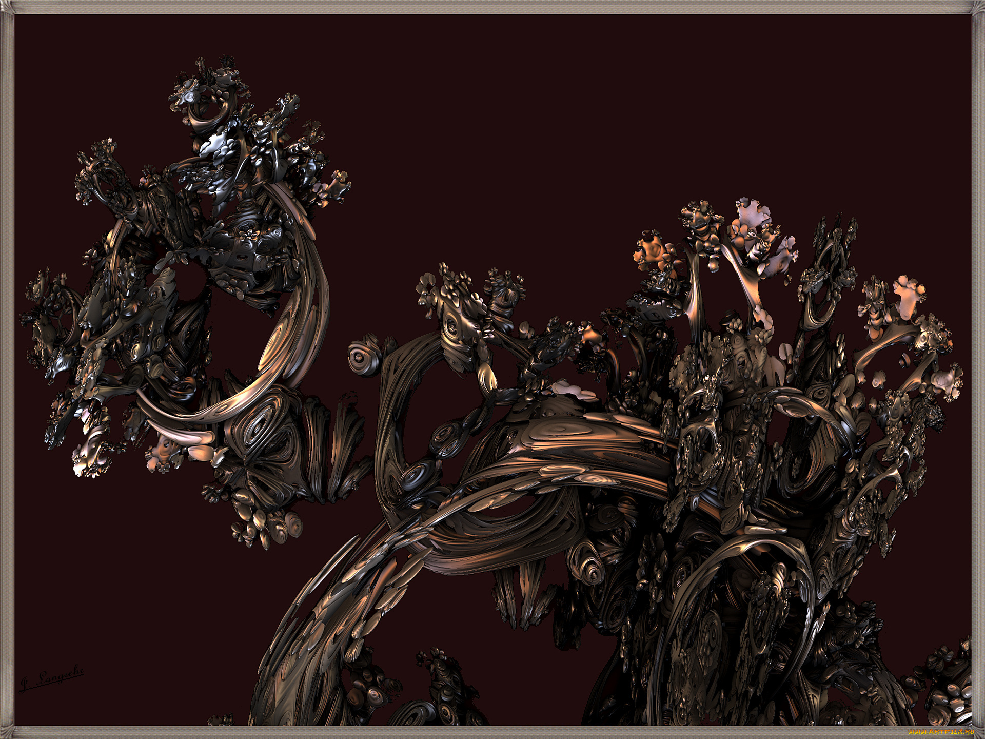 3д, графика, fractal, фракталы, фон, узор