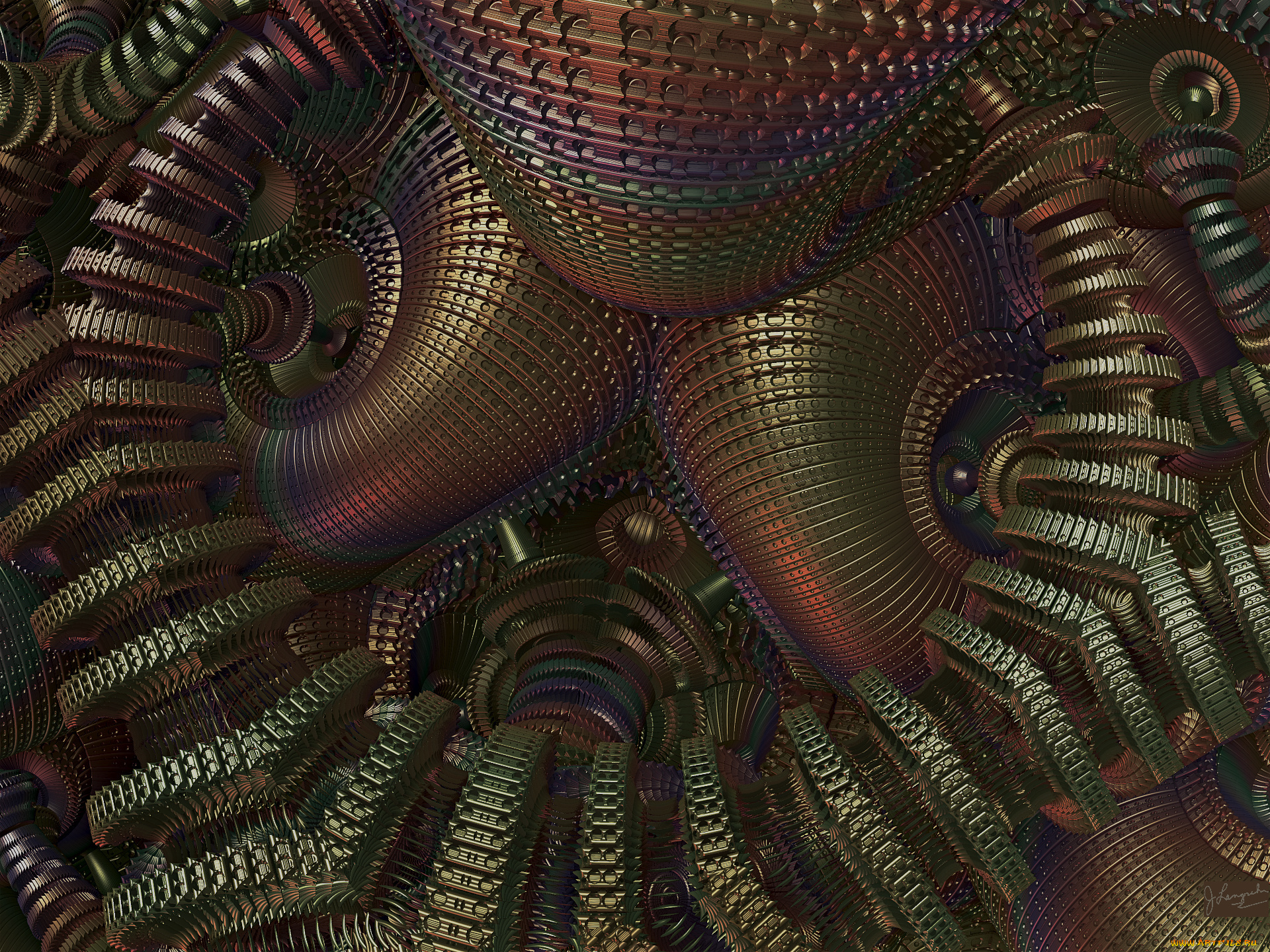 3д, графика, fractal, фракталы, узор