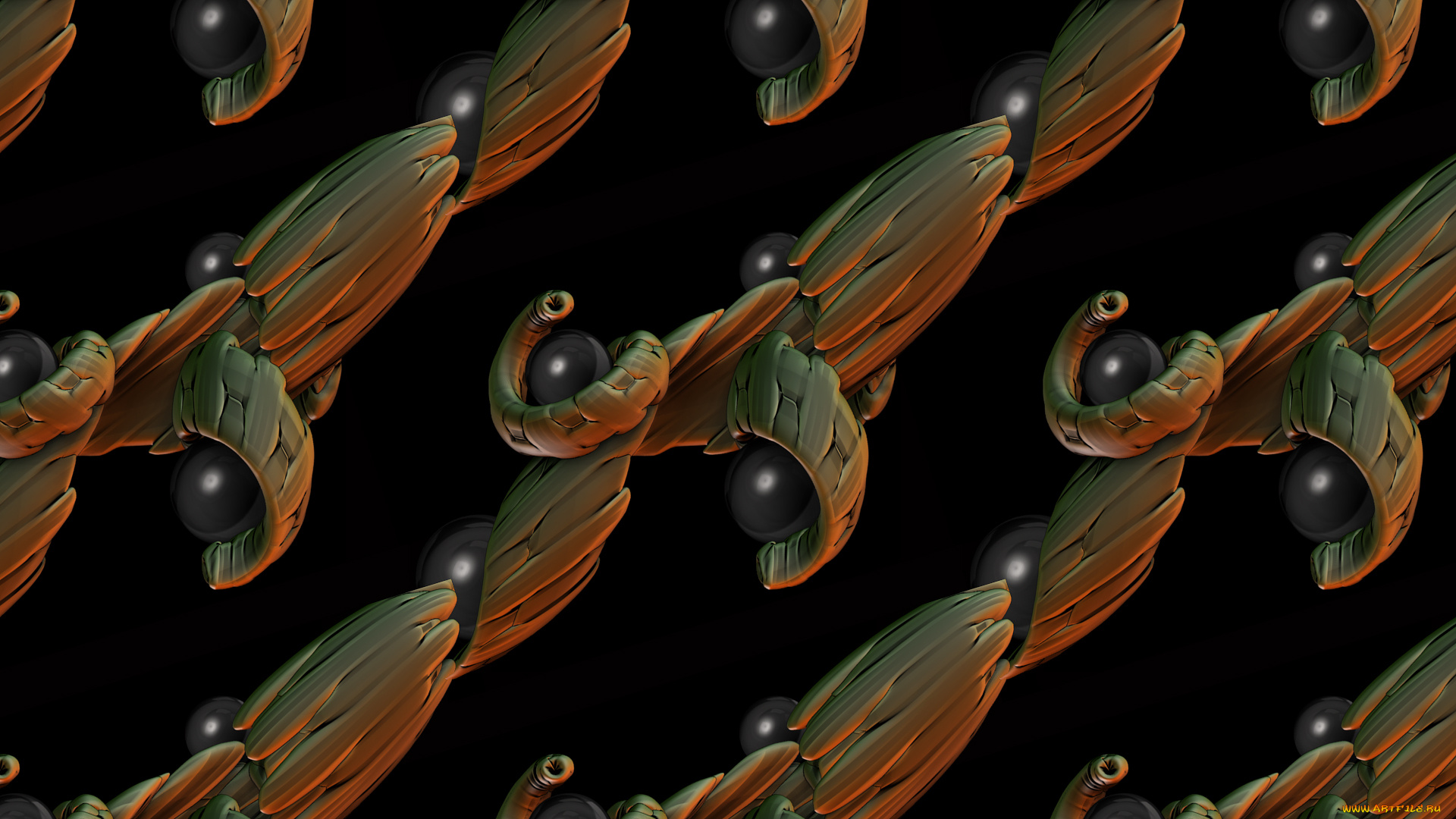 3д, графика, fractal, фракталы, фон, цвета, узор