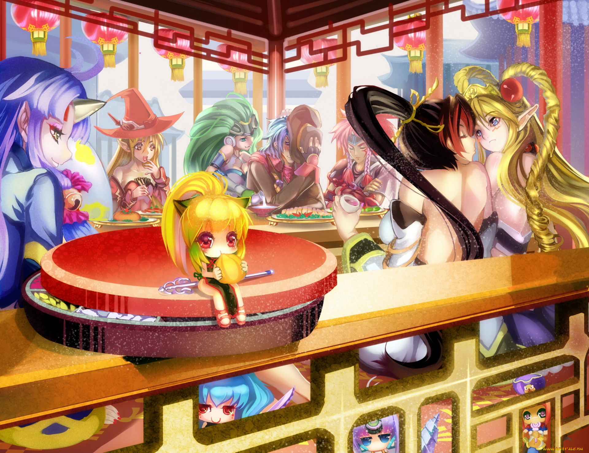 super, robot, wars, аниме, эльфы, бар