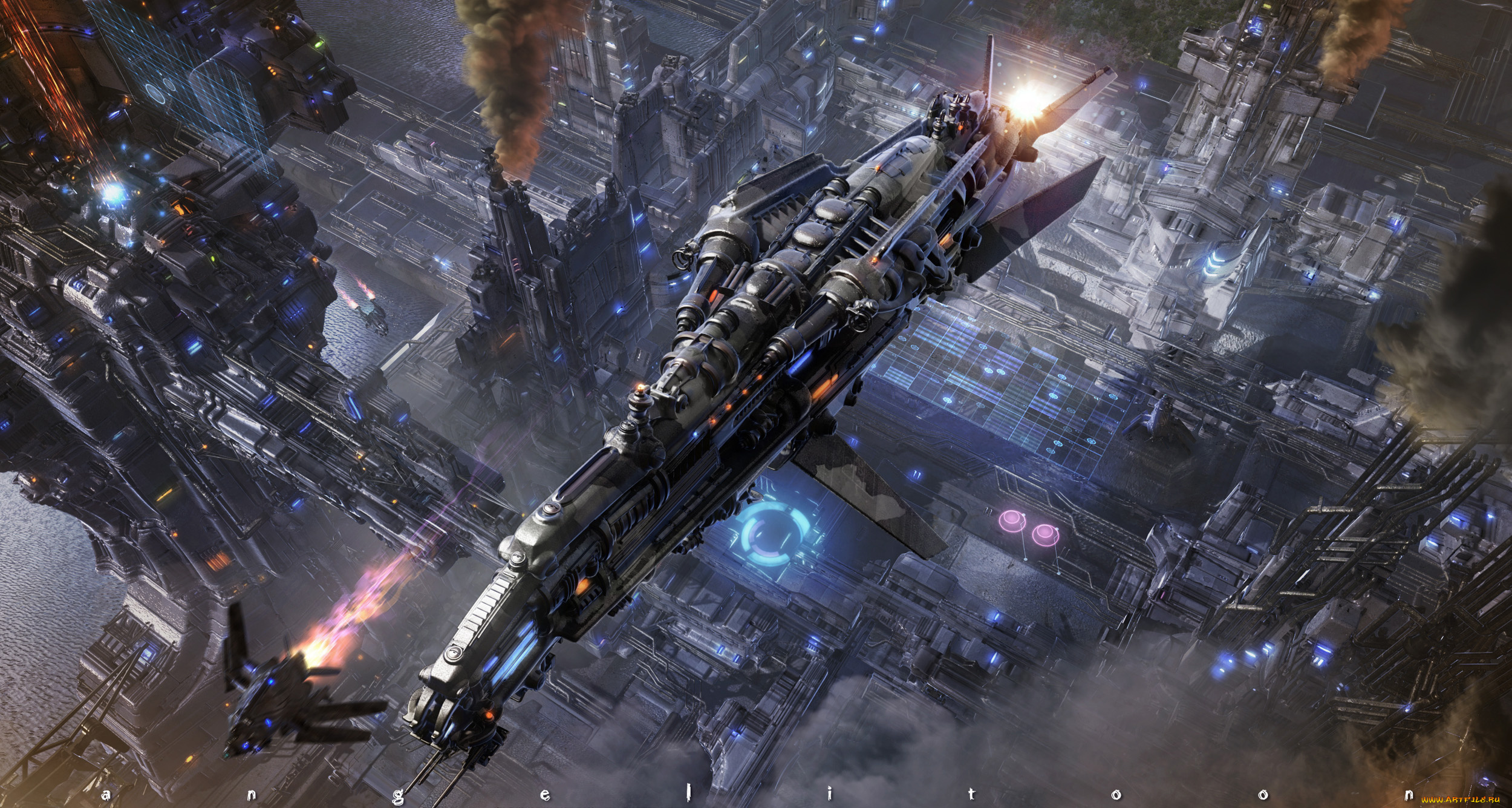 3д, графика, fantasy, фантазия, фэнтези, будущее, звездолёт