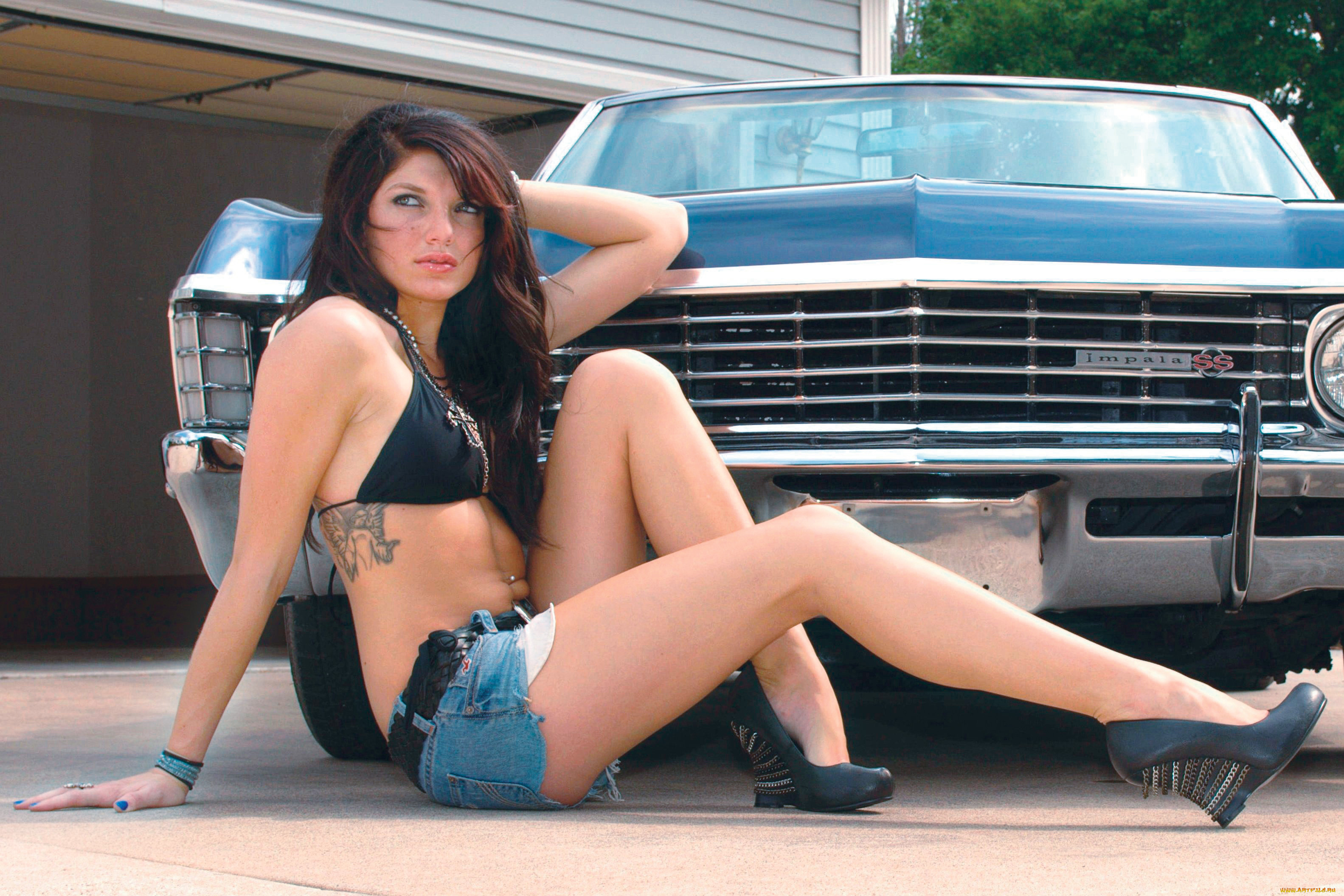 автомобили, авто, девушками, hotties