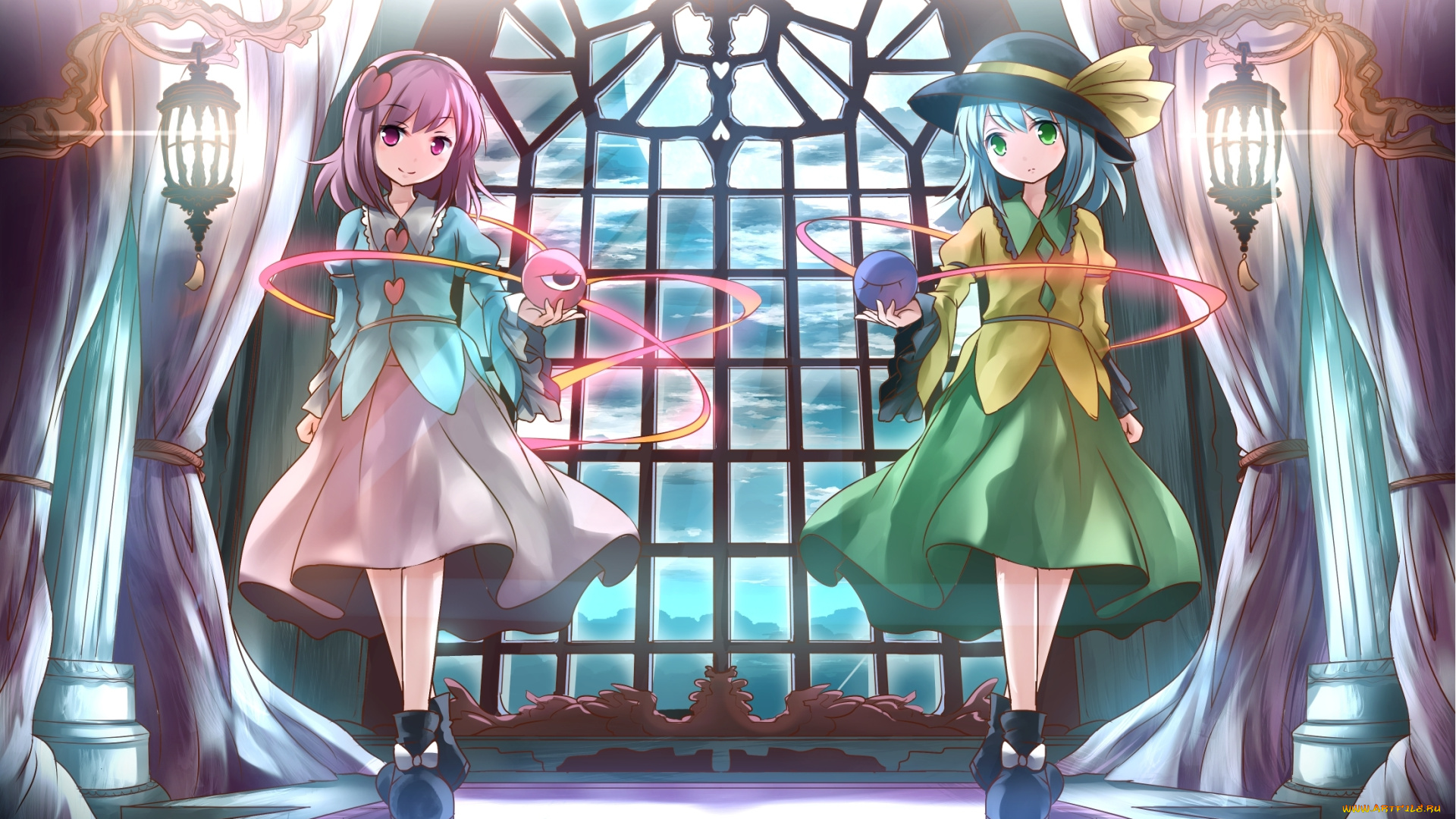 аниме, touhou, anime, risutaru, komeiji, satori, koishi