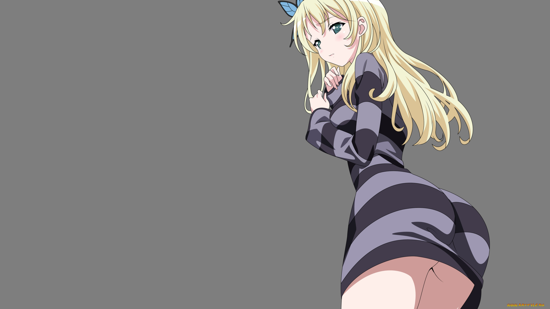 boku, wa, tomodachi, ga, sukunai, аниме, попа, очертание, одежда, блондинка, девушка, boku, wa, tomodachi, ga, sukunai