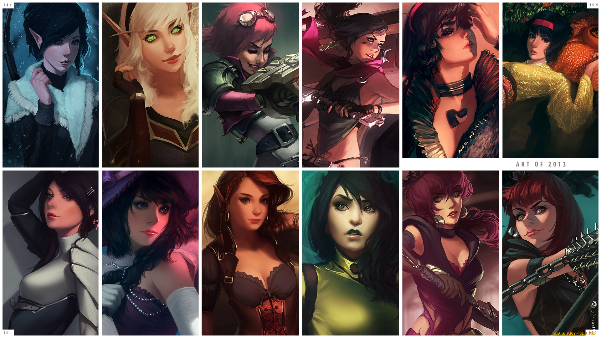 фэнтези, девушки, разные, коллаж