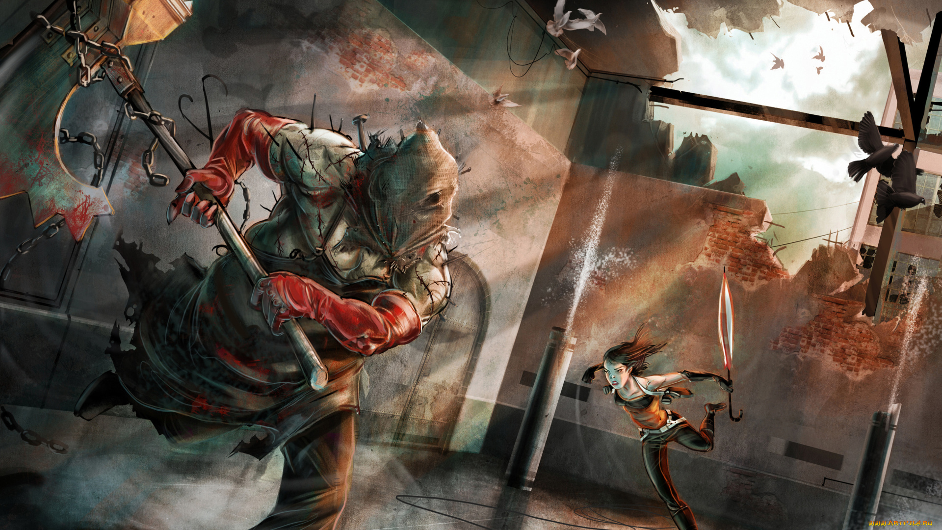 обитель, зла, 4, жизнь, после, смерти, рисованные, кино, сражение, resident, evil, afterlife, обитель, зла, зомби, девушка