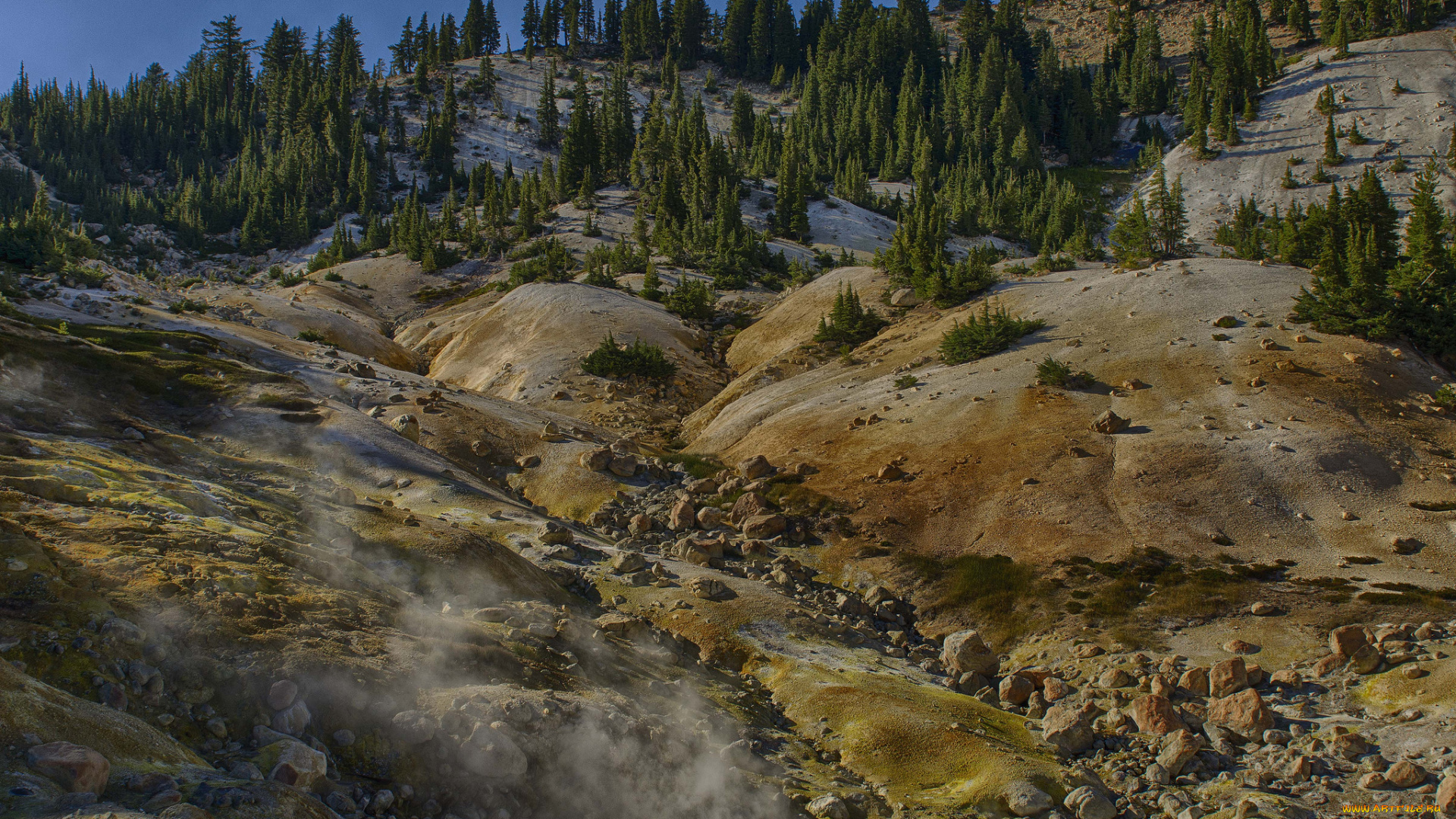 природа, горы, камни, лес