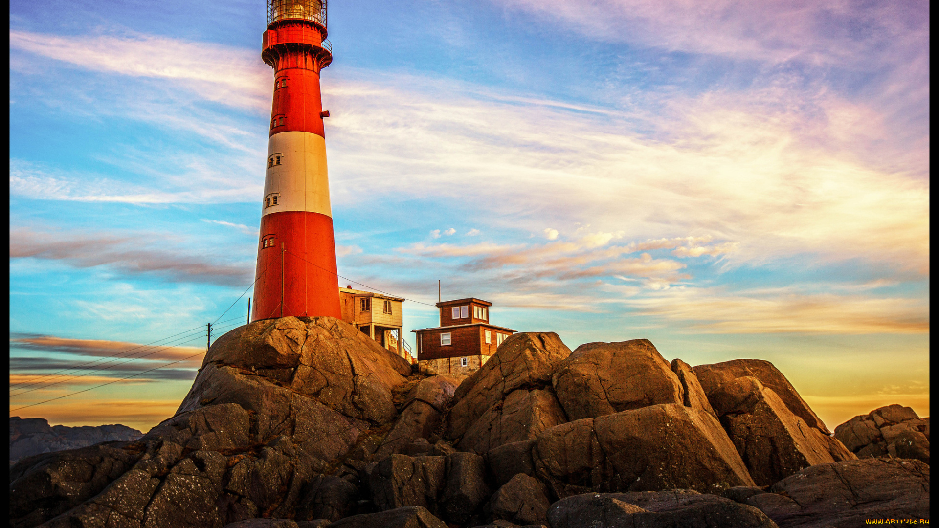 природа, маяки, маяк, валуны, побережье