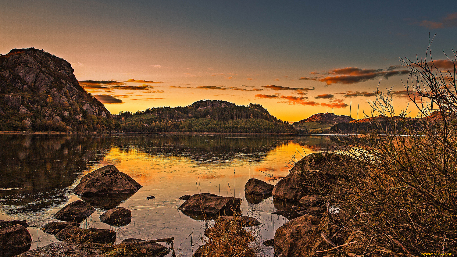 природа, реки, озера, камни, озеро, лес, горы