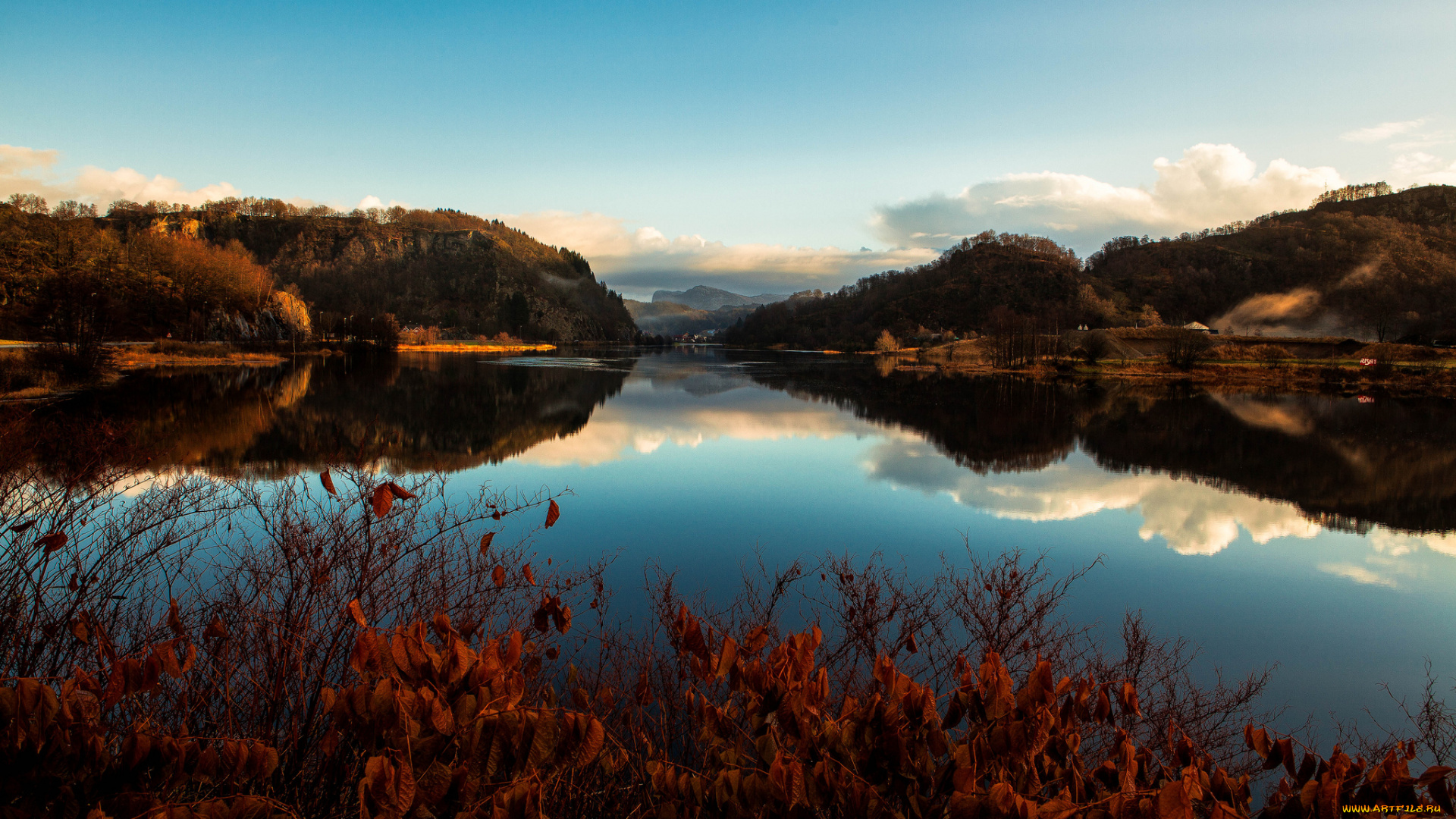 природа, реки, озера, простор, кусты, леса, горы