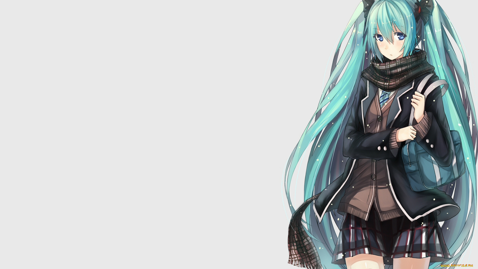 vocaloid, аниме, взгляд, мику, девушка, hatsune, miku, anime