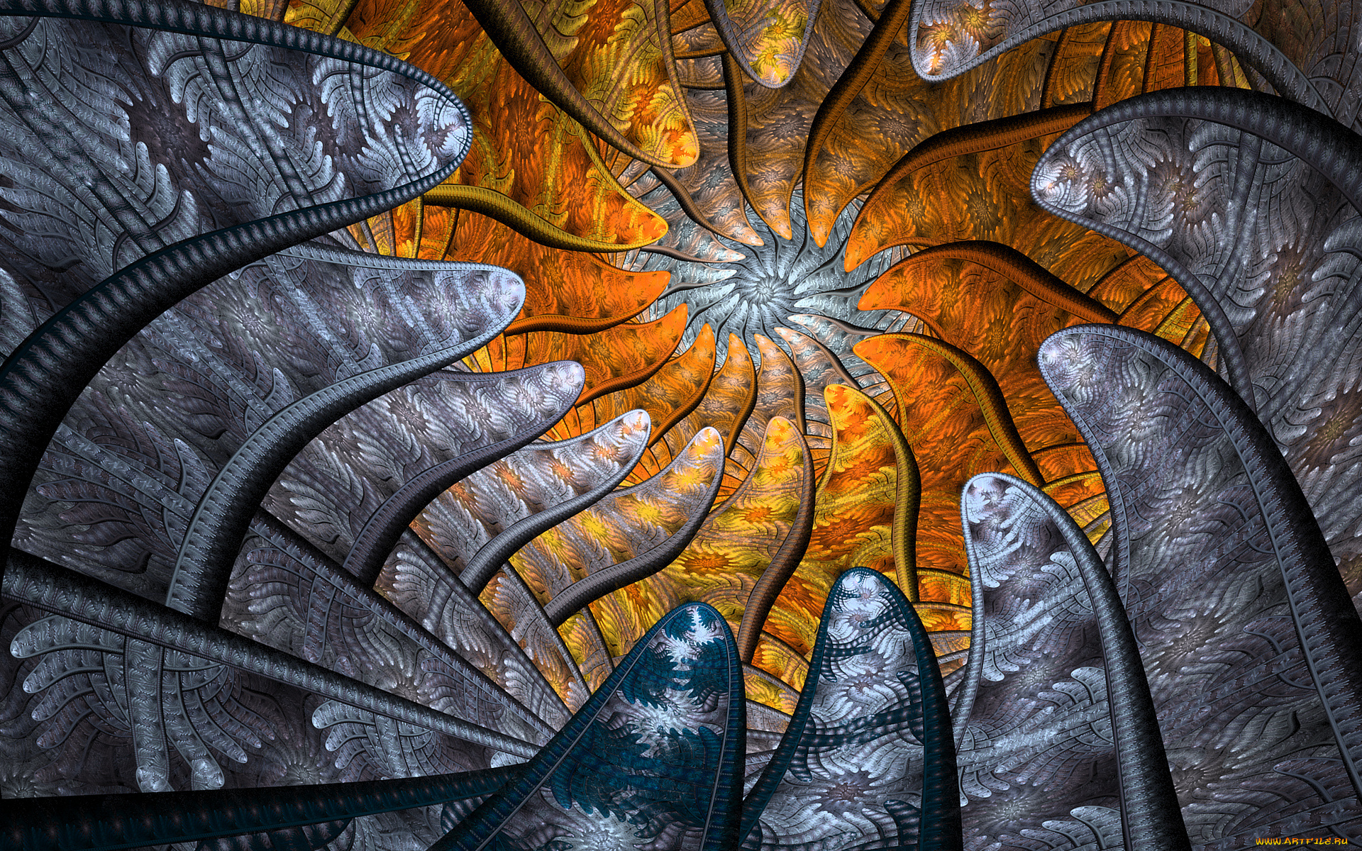 3д, графика, fractal, , фракталы, фон, цвета, узор