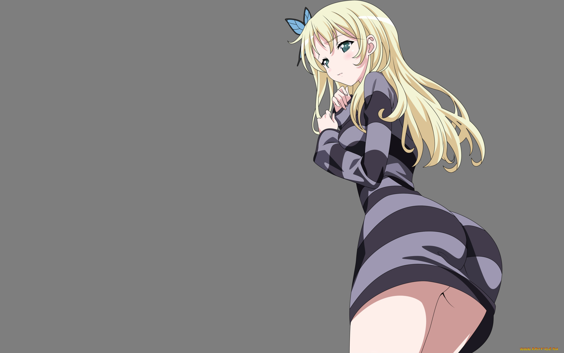 boku, wa, tomodachi, ga, sukunai, аниме, попа, очертание, одежда, блондинка, девушка, boku, wa, tomodachi, ga, sukunai