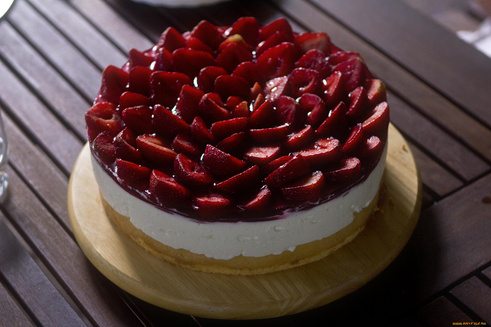 еда, торты, торт, доска, фон, дольки, клубники