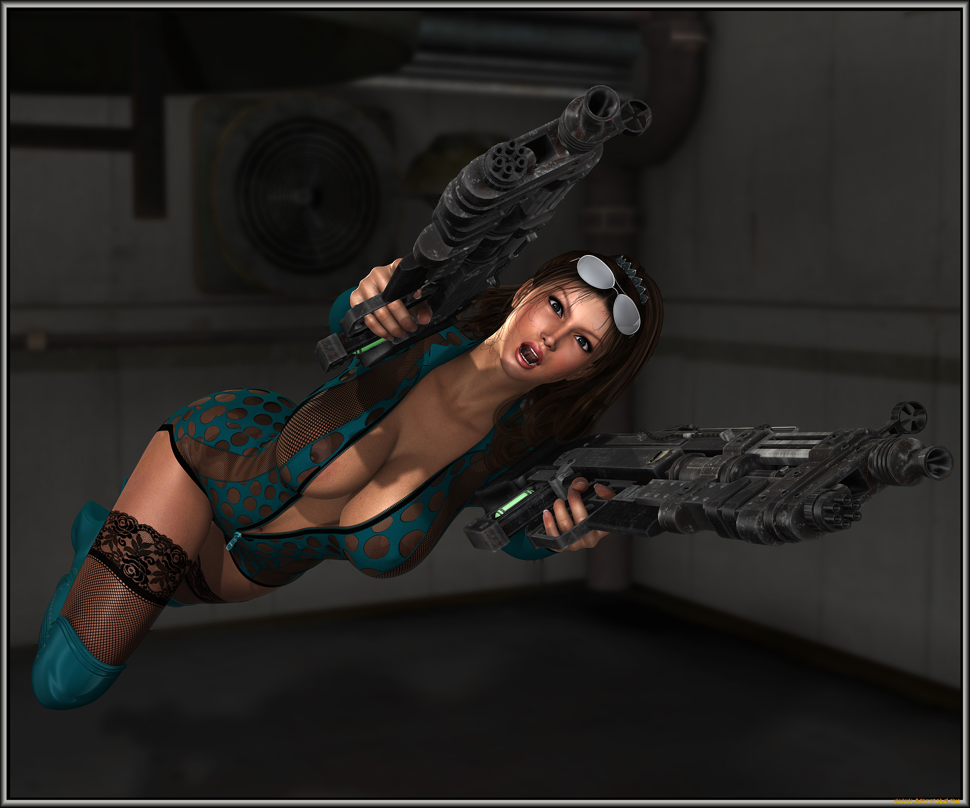 3д, графика, fantasy, , фантазия, девушка, оружие