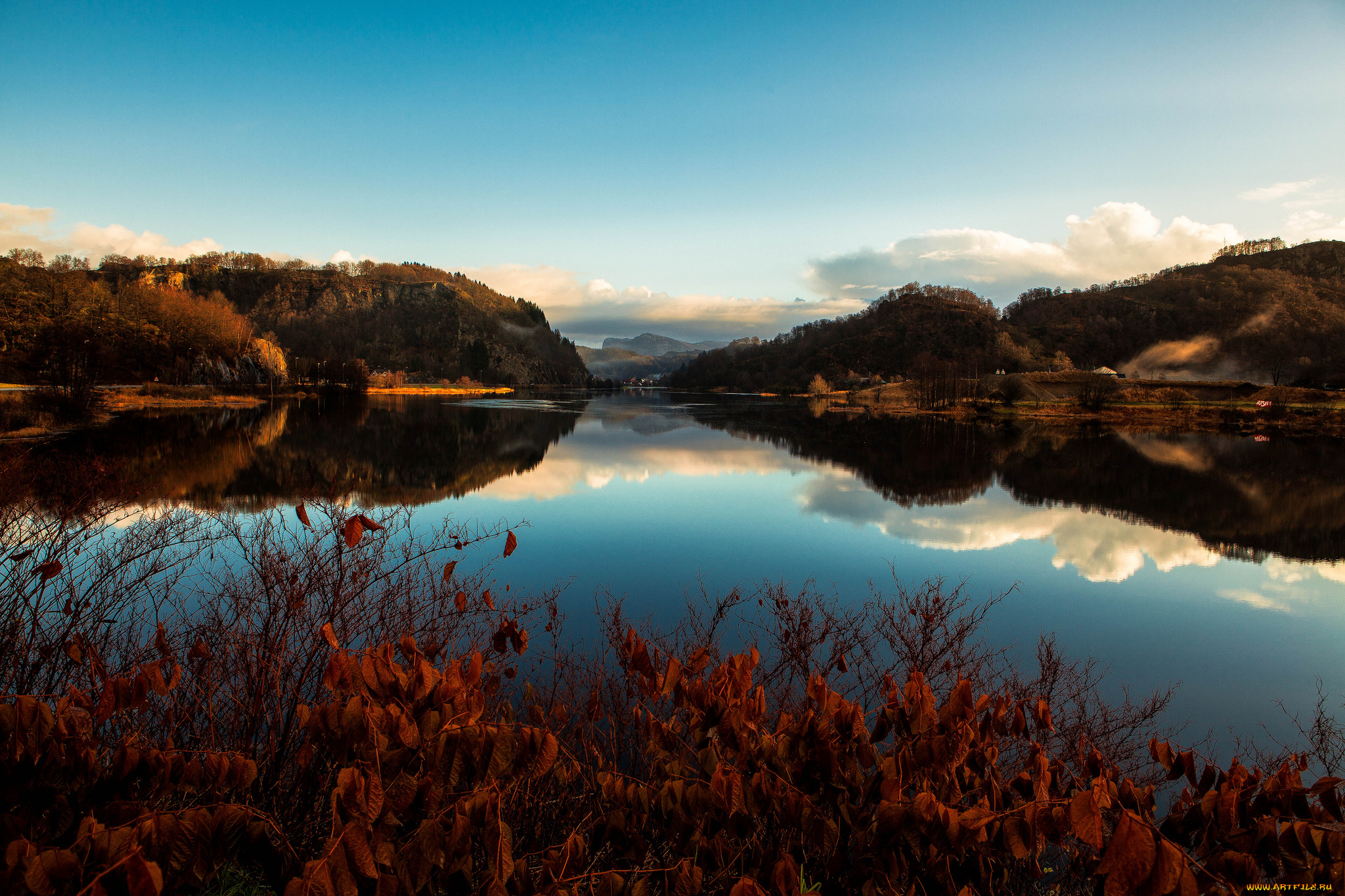 природа, реки, озера, простор, кусты, леса, горы