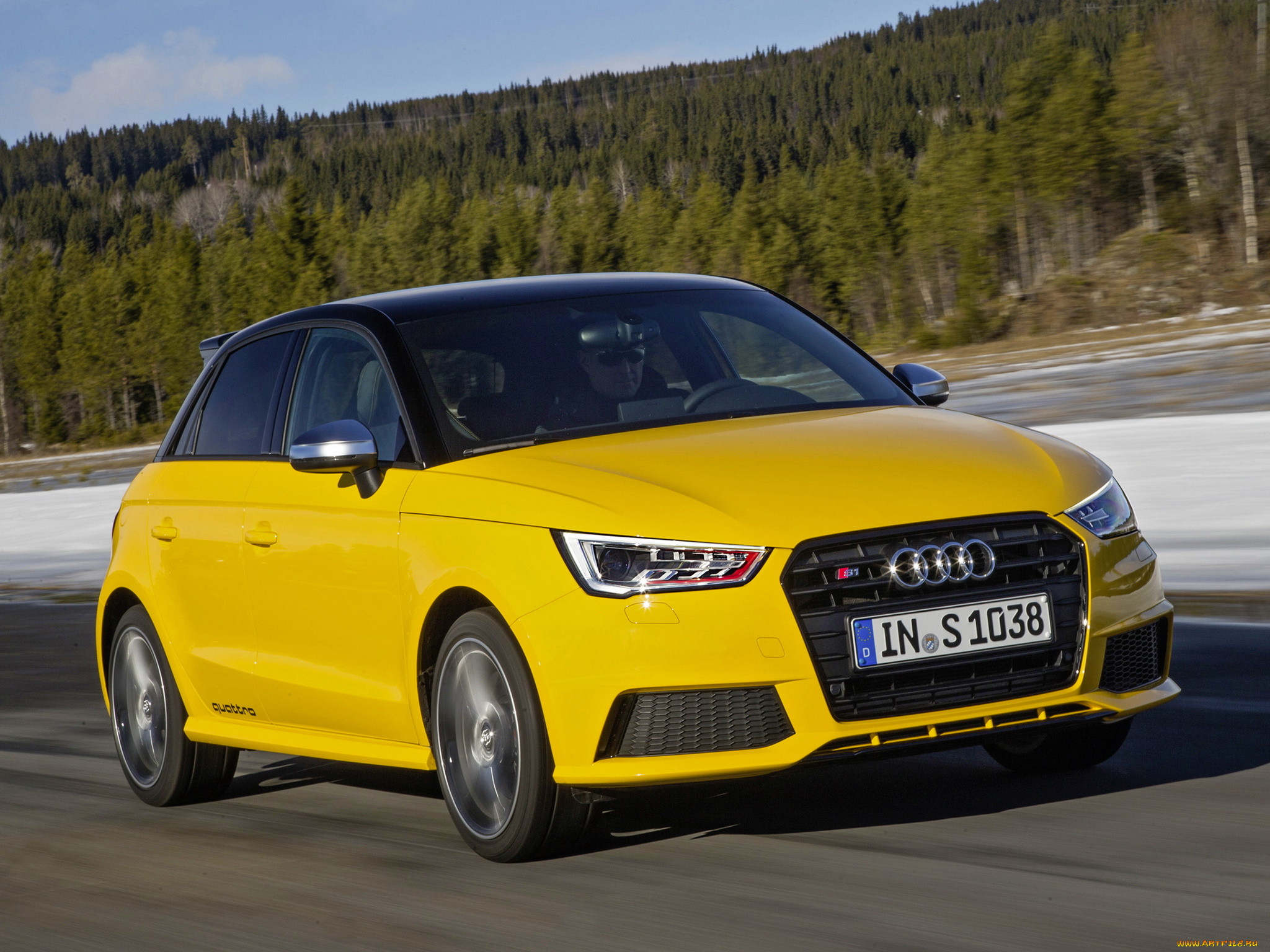 автомобили, audi, желтый, 2014г, sportback, s1