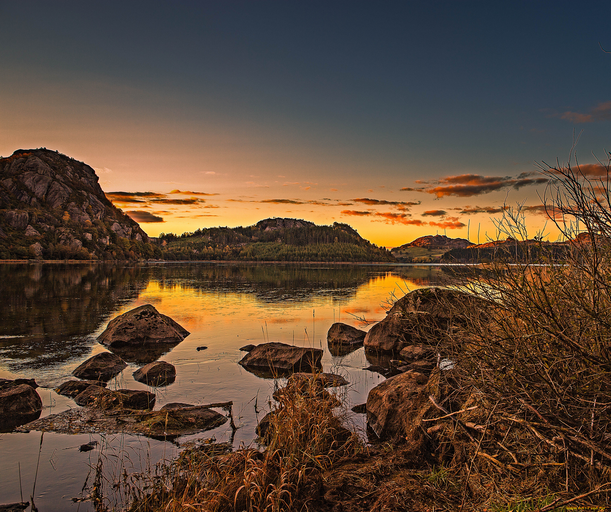 природа, реки, озера, камни, озеро, лес, горы