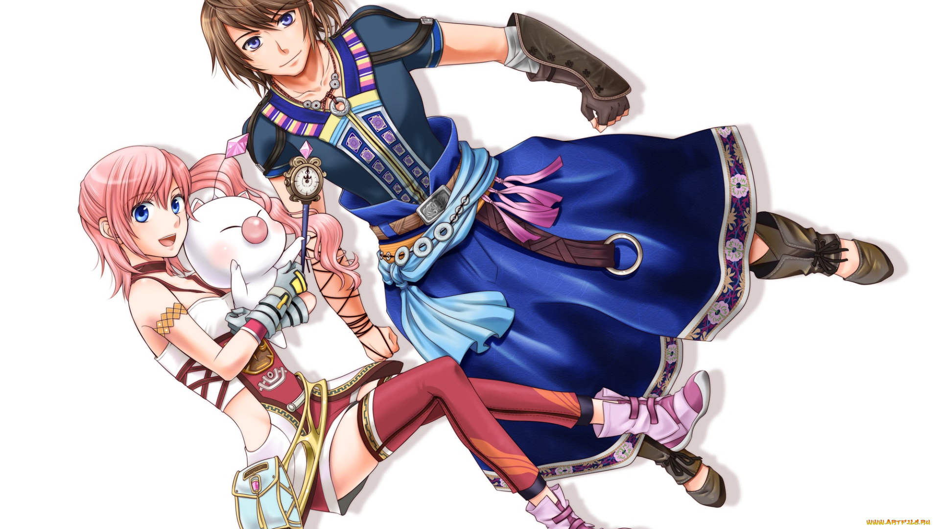 аниме, final, fantasy, двое