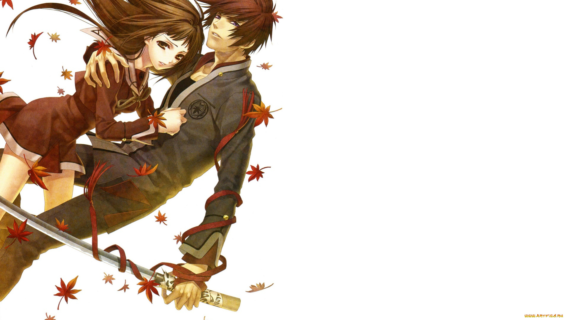 аниме, hiiro, no, kakera, двое