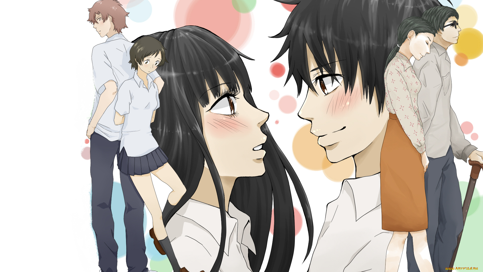 аниме, kimi, ni, todoke, парочки, девушка, парень