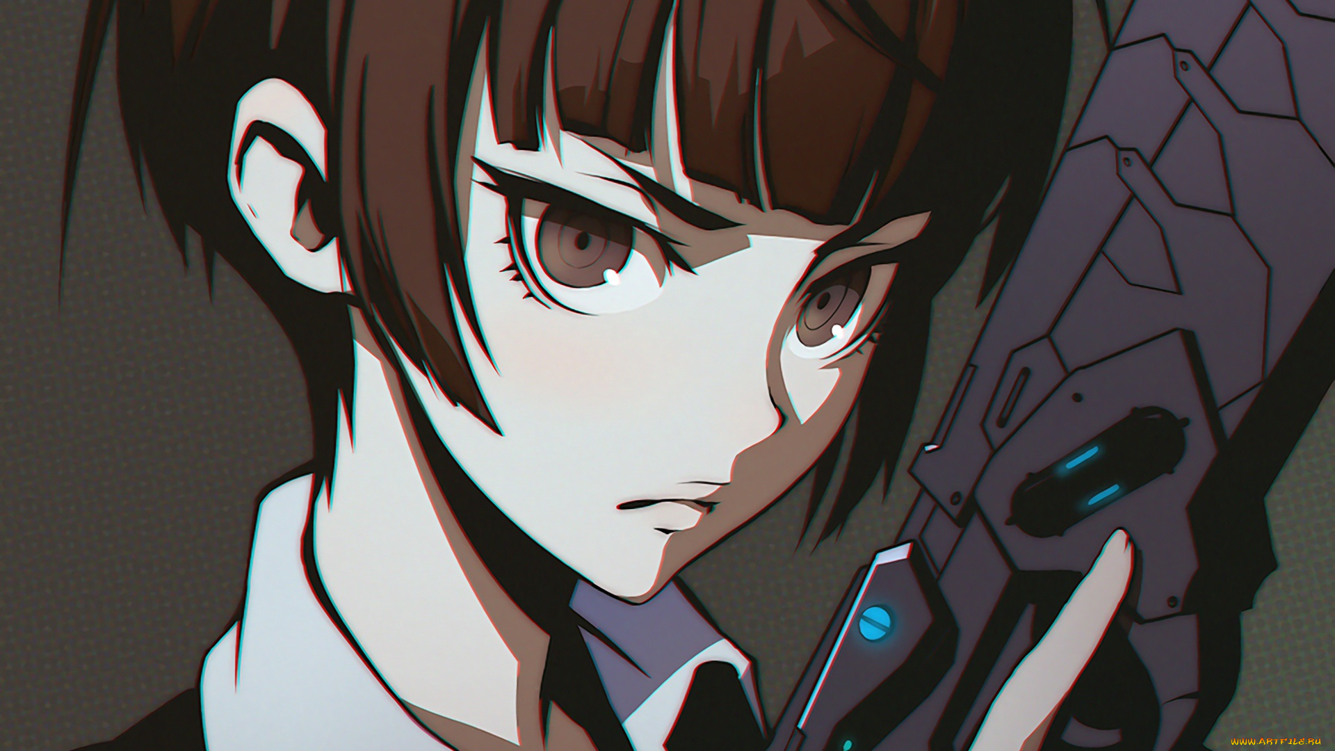 аниме, psycho-pass, psycho, pass, девушка, пистолет, tsunemori, akane, art