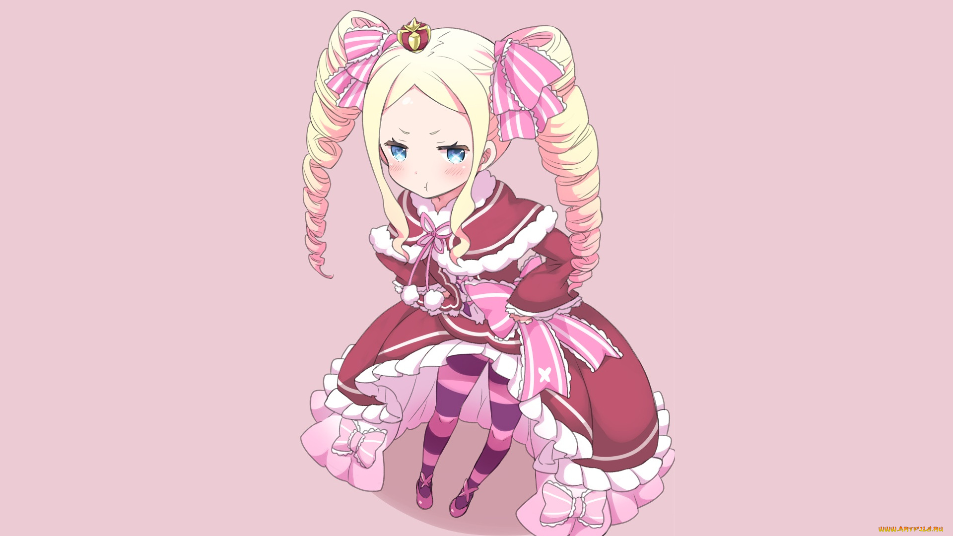 аниме, re, , zero, kara, hajimeru, isekai, seikatsu, взгляд, девушка, фон