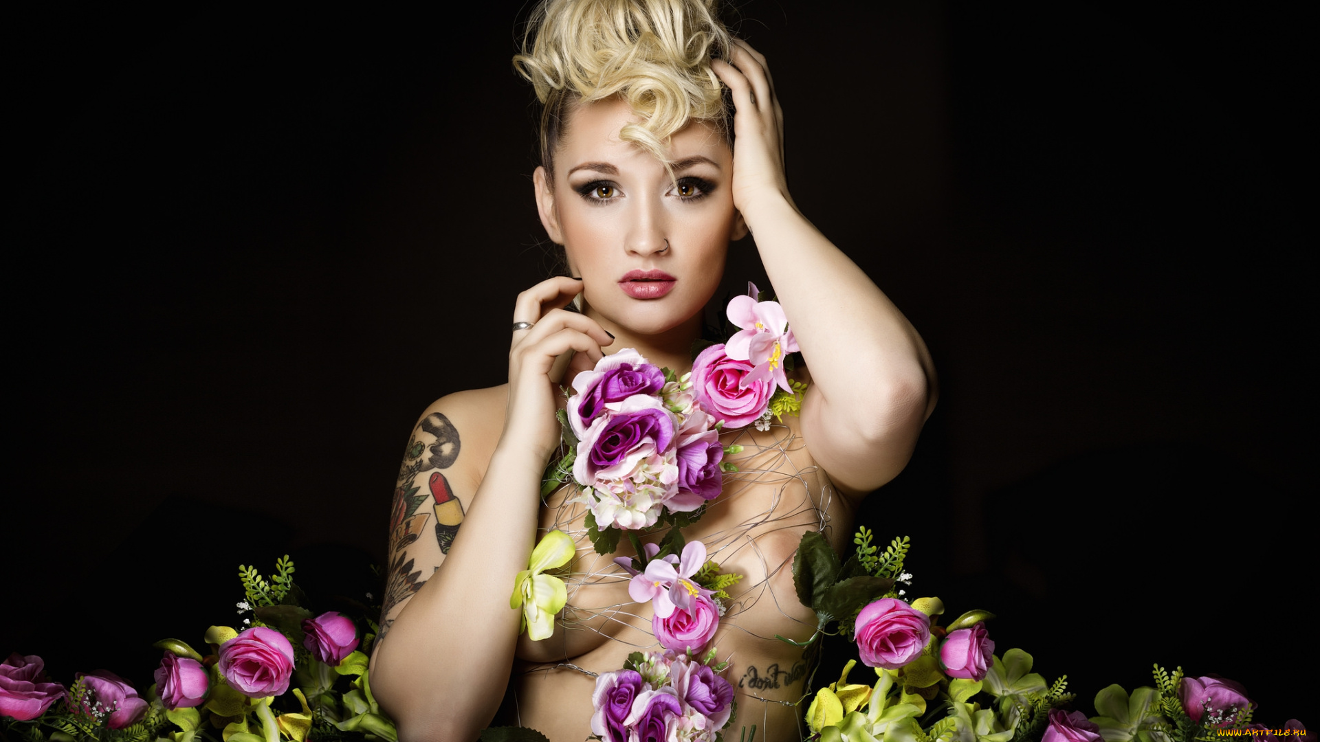 девушки, -unsort, , блондинки, взгляд, лицо