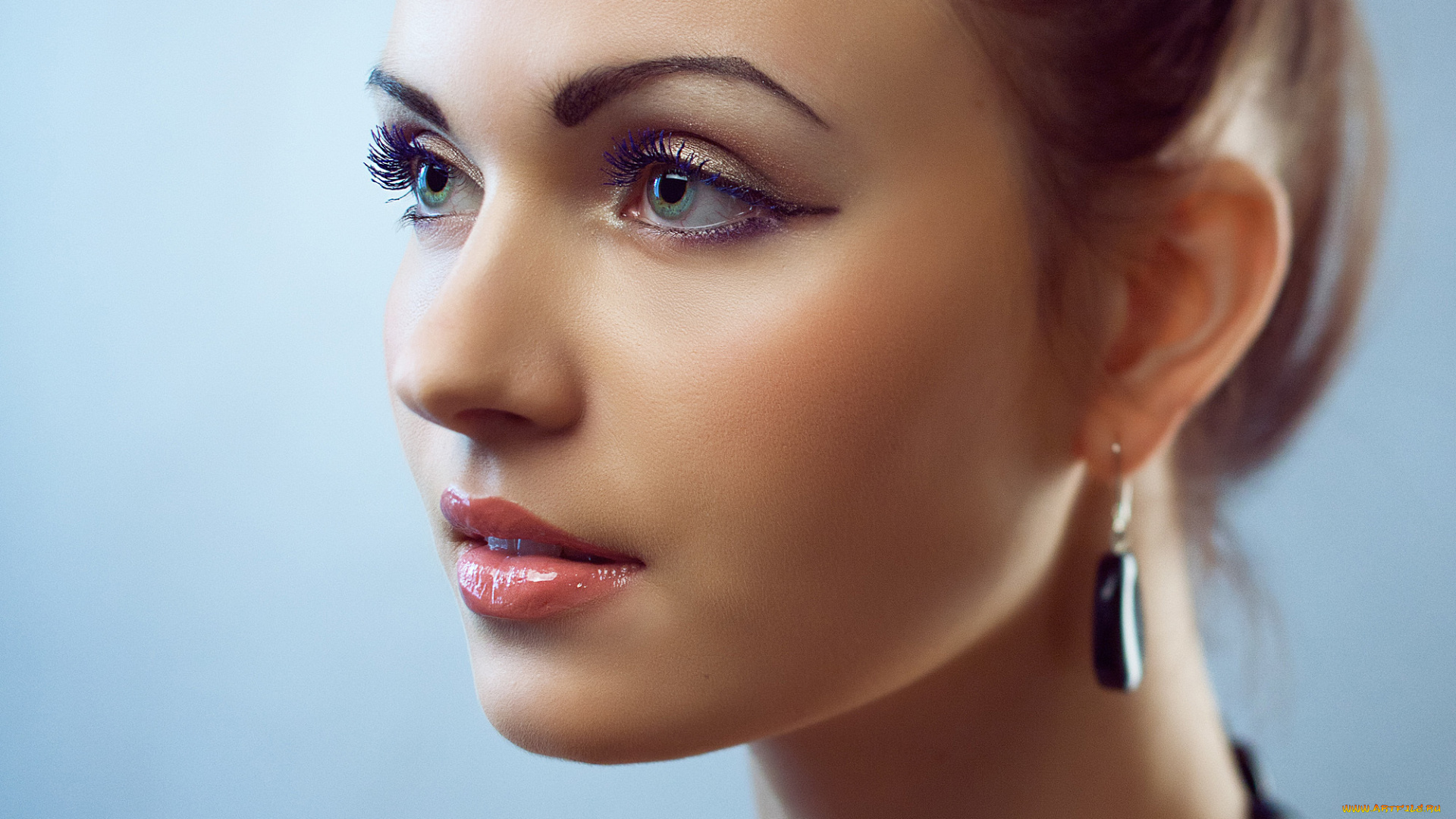 девушки, -unsort, , лица, , портреты, лицо, улыбка, серьги, бусы