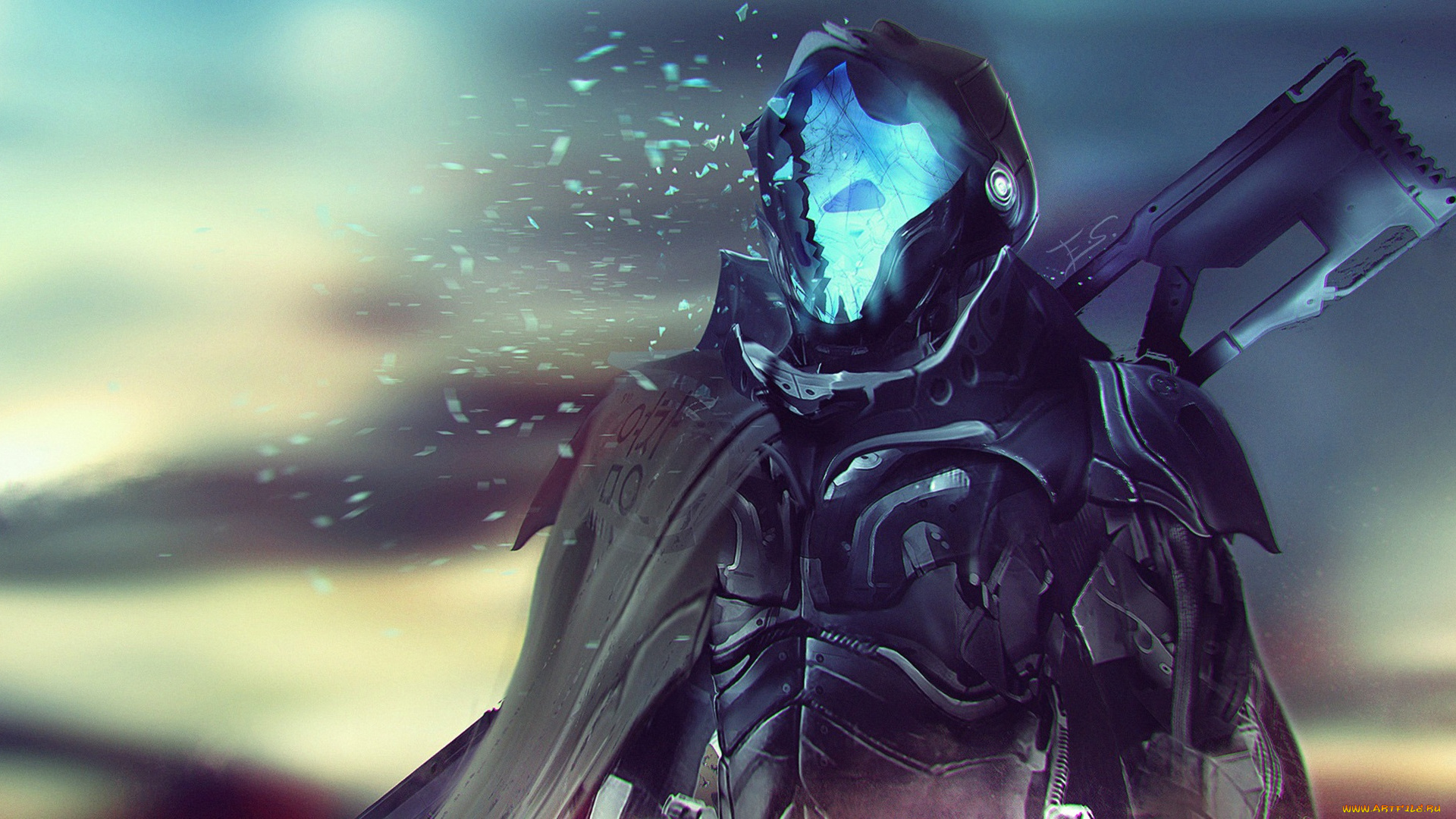 фэнтези, роботы, , киборги, , механизмы, cyberpunk, броня, плащ, солдат, киборг, фантастика, оружие, смерть