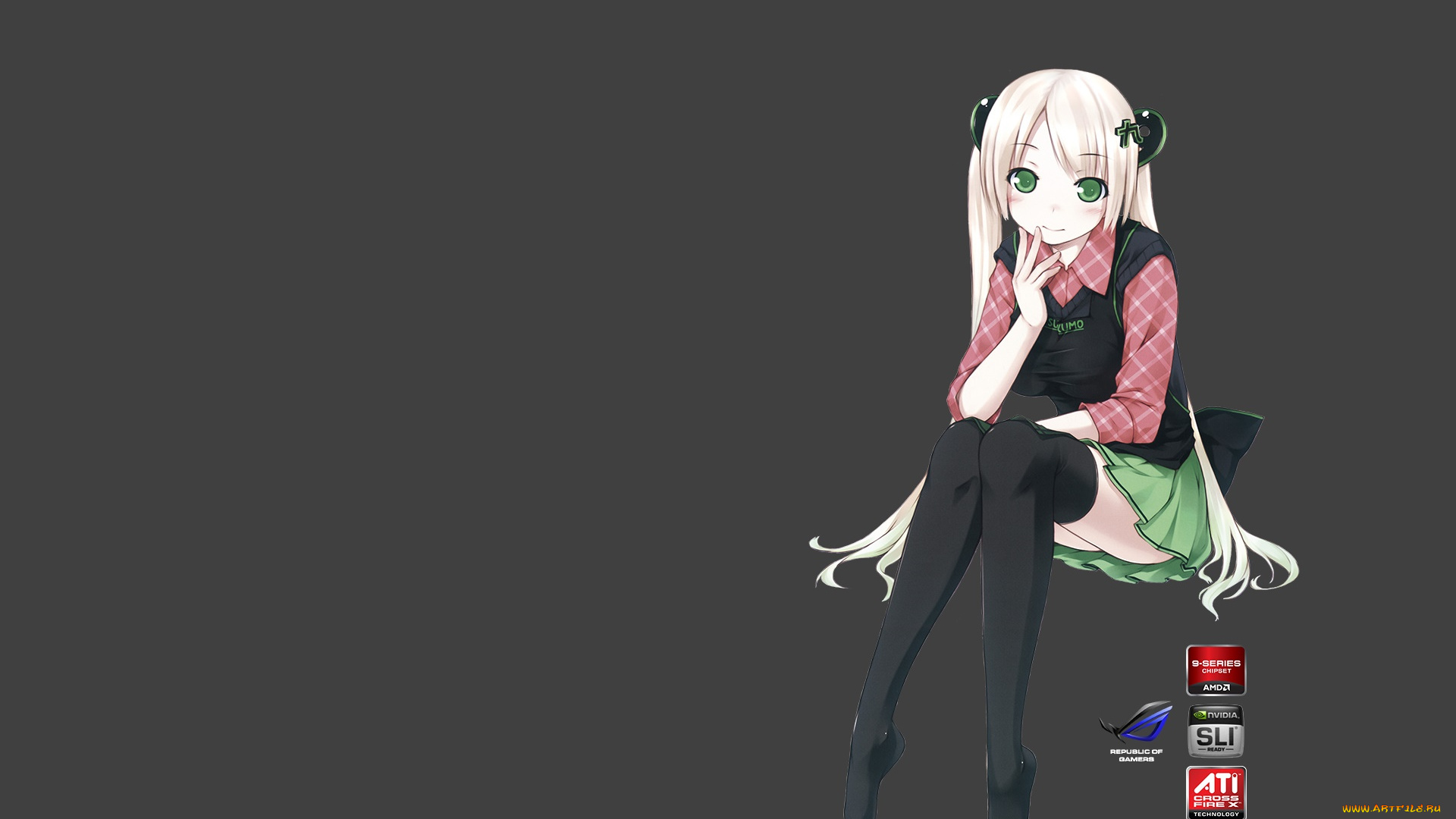 компьютеры, -unknown, , разное, логотип, фон, взгляд, девушка