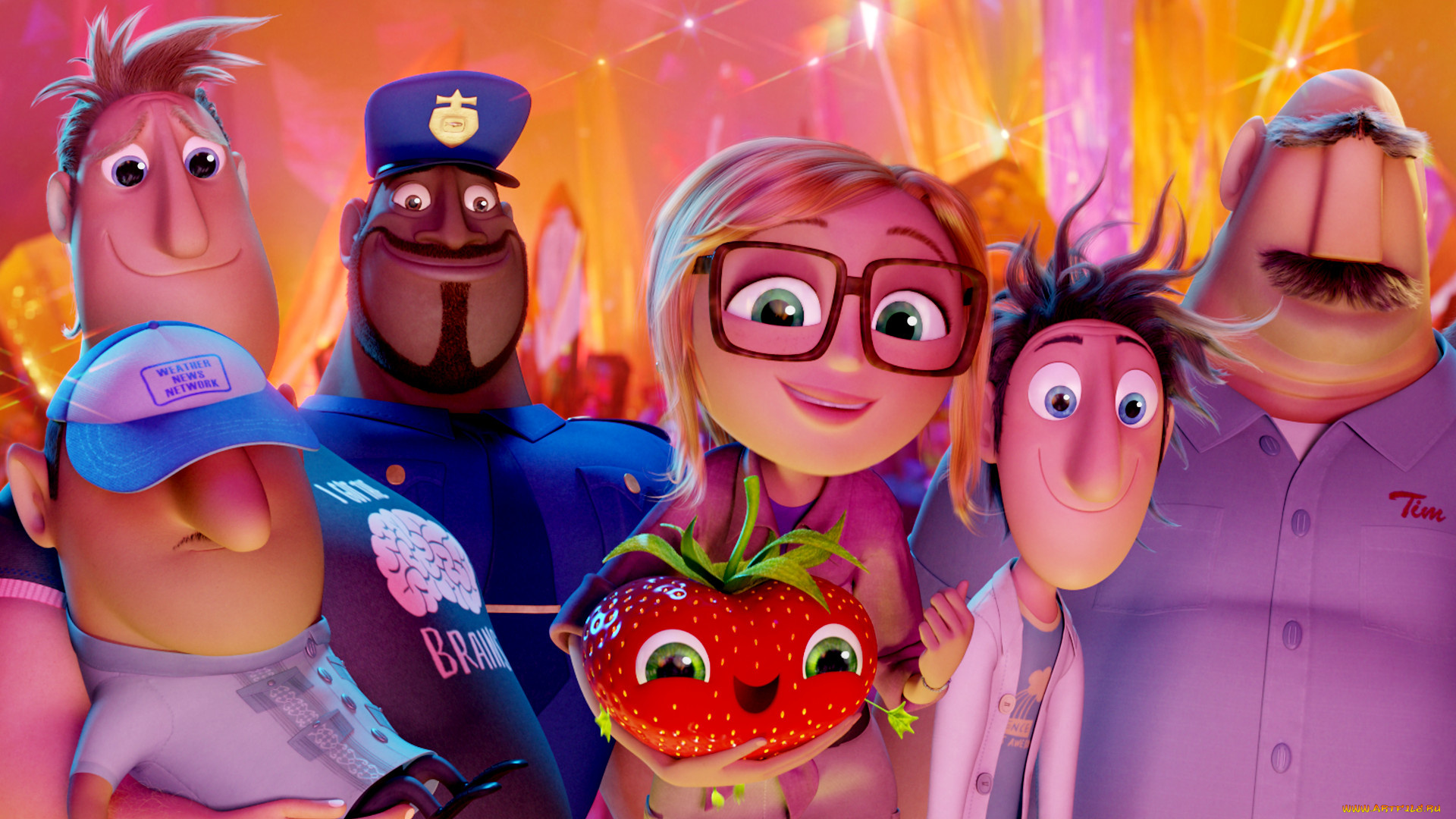 мультфильмы, cloudy, with, a, chance, of, meatballs, 2, персонажи