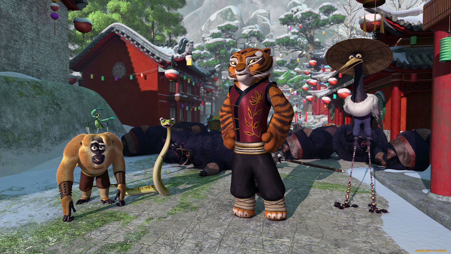 мультфильмы, kung, fu, panda, персонажи