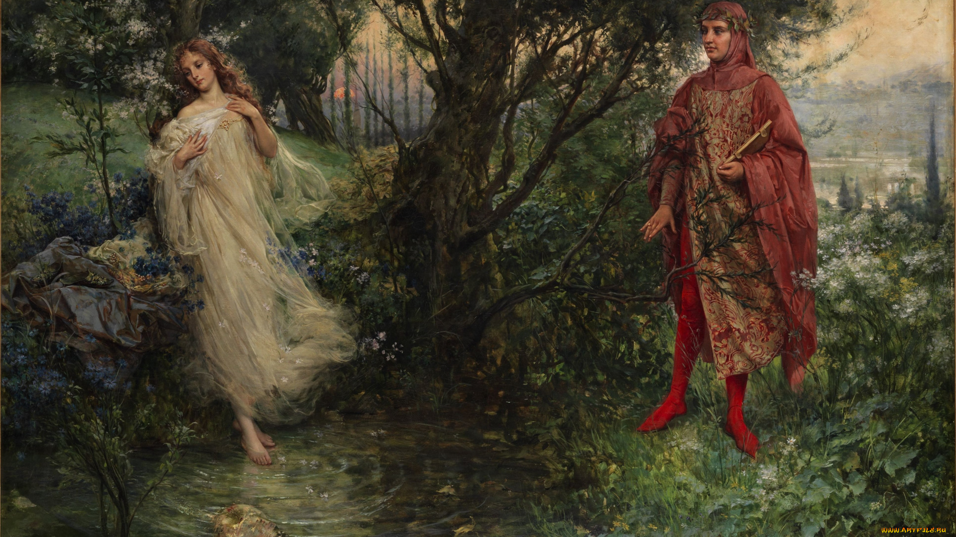 рисованное, живопись, zhuvopus, hydozhnuk, salvatore, dante-e-beatrice, kartuna, postiglione