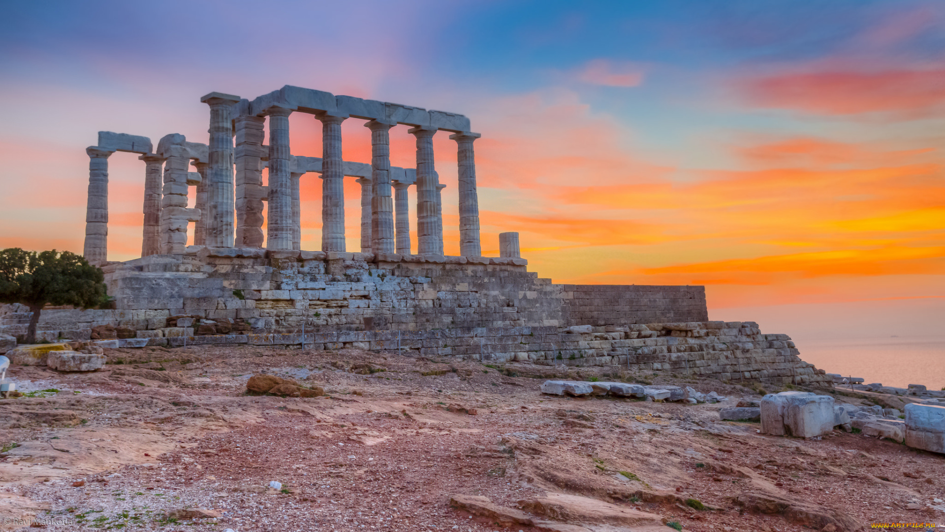 temple, of, posiden, города, -, исторические, , архитектурные, памятники, антик, храм
