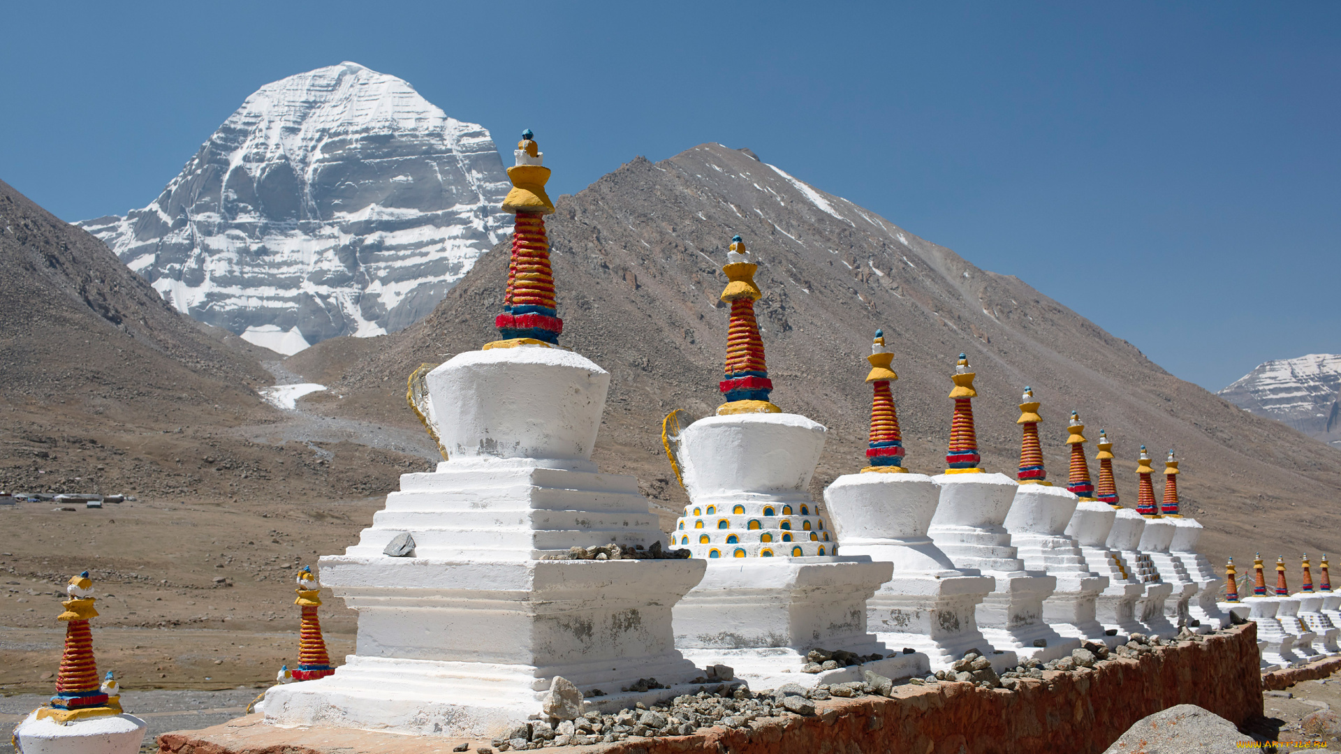 тибет, 108, чортенов, монастыря, дрирапхук, разное, религия, ступы, ламаизм, буддизм, тибет, монастырь, 108