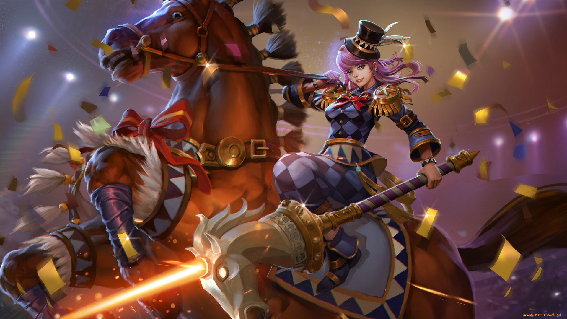 видео, игры, heroes, of, newerth, art, sir, benzington, конь, big, top, benzi, heroes, of, newerth, девушка