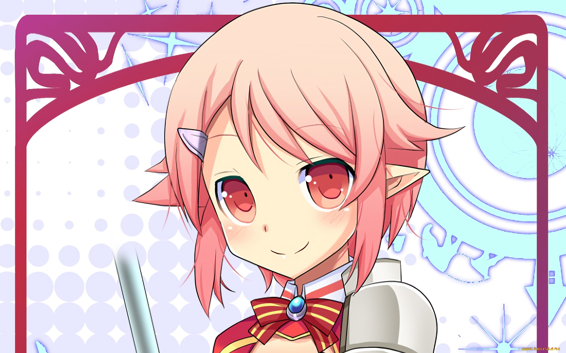 аниме, sword, art, online, девушка, взгляд, фон