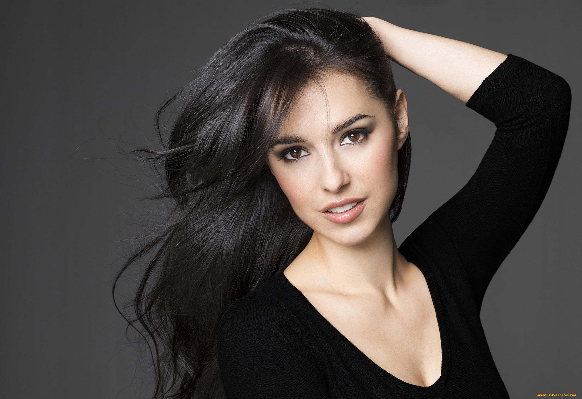 девушки, -unsort, , брюнетки, , шатенки, cristina, brondo, брюнетка, декольте, улыбка