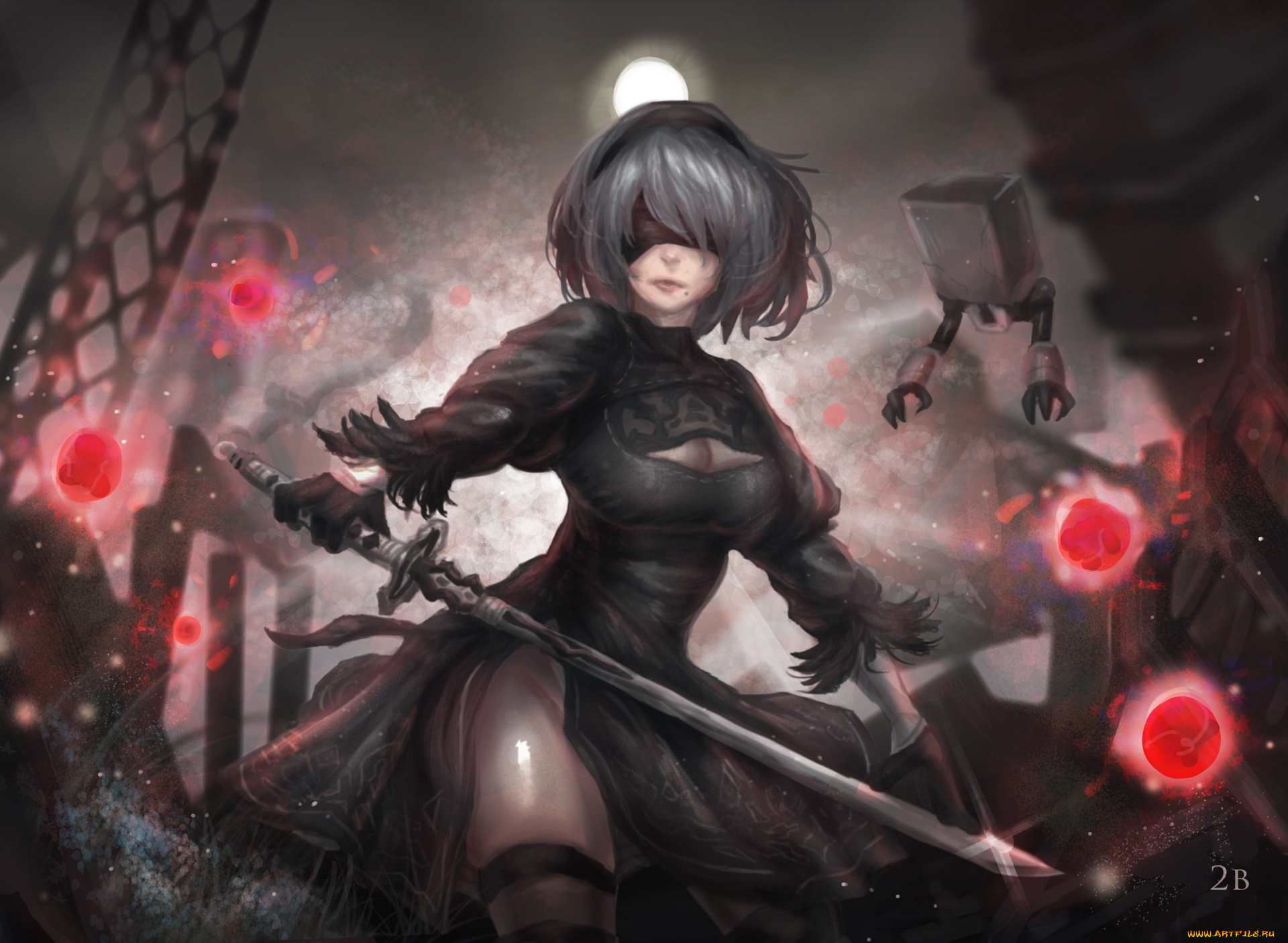 видео, игры, nier, , automata, киборг, чулки, защитник