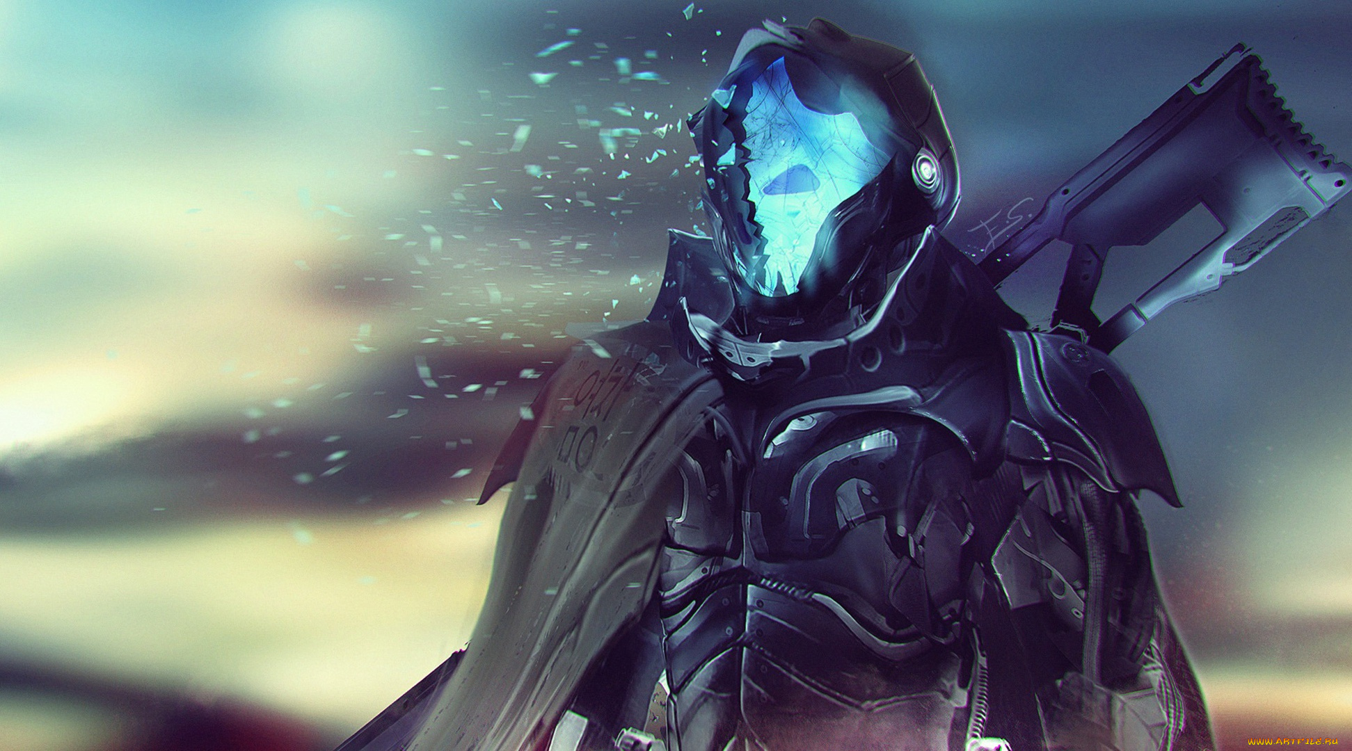 фэнтези, роботы, , киборги, , механизмы, cyberpunk, броня, плащ, солдат, киборг, фантастика, оружие, смерть