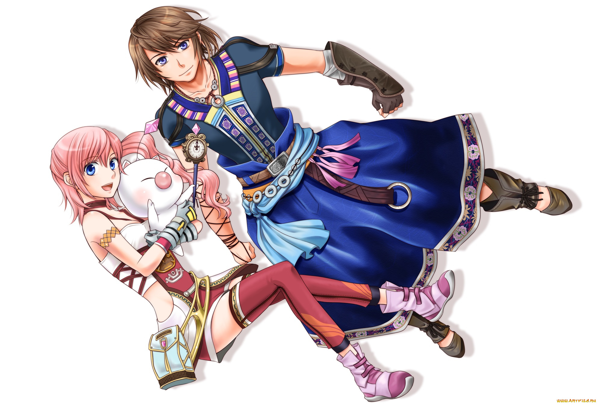 аниме, final, fantasy, двое