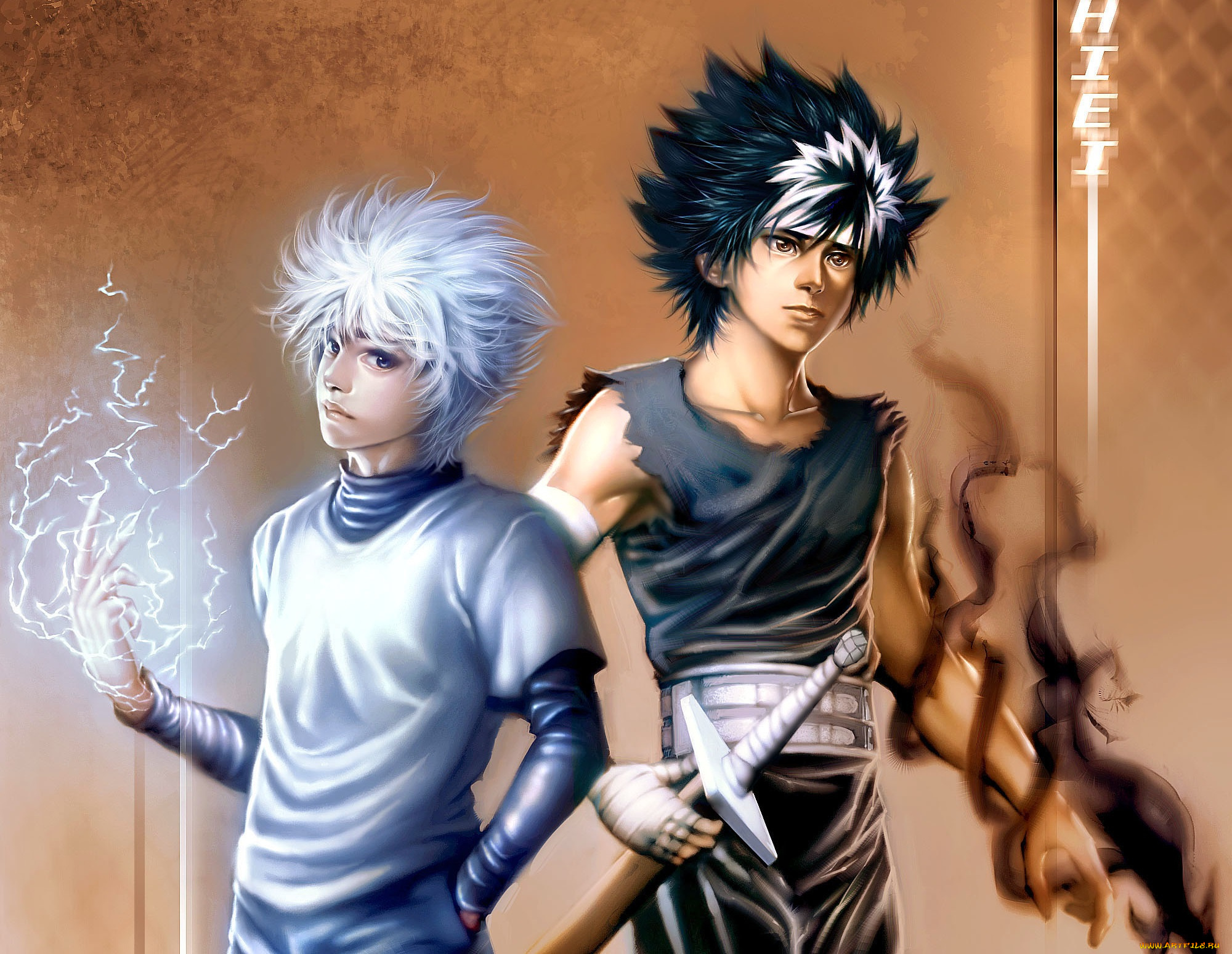 аниме, магия, , колдовство, , halloween, киллуа, парни