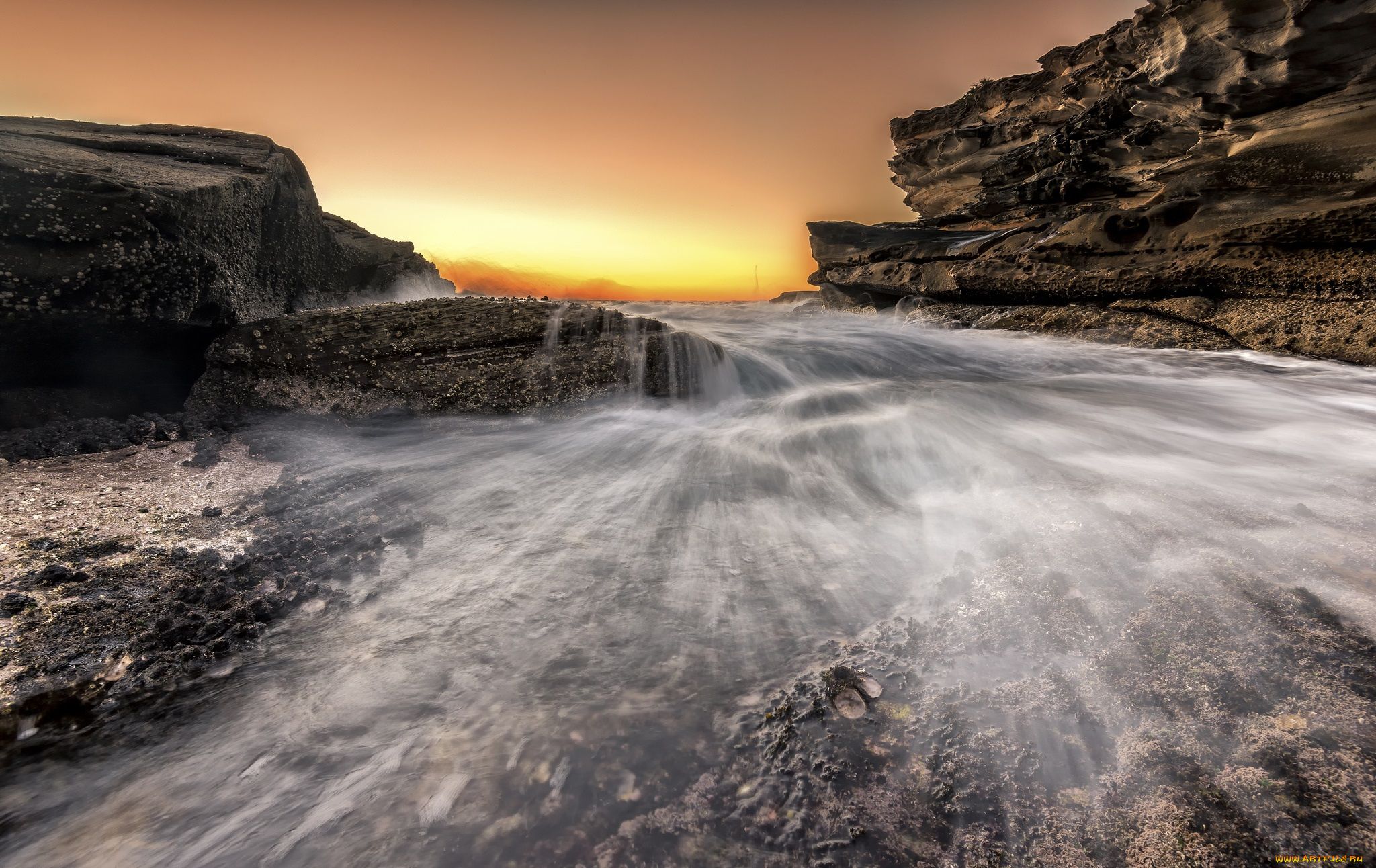 природа, побережье, берег, море